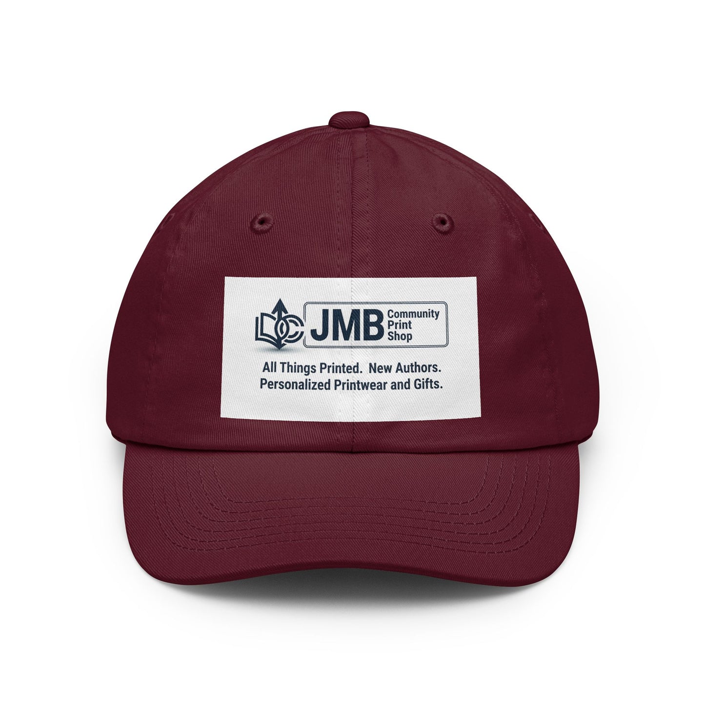 JMB Community Print Shop Logo Dad Hat — Embroidered Classic Baseball Cap