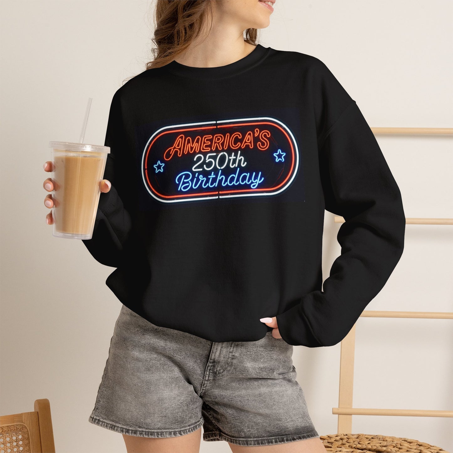 America's 250th Birthday Sweatshirt — Patriotic 4th of July Crewneck