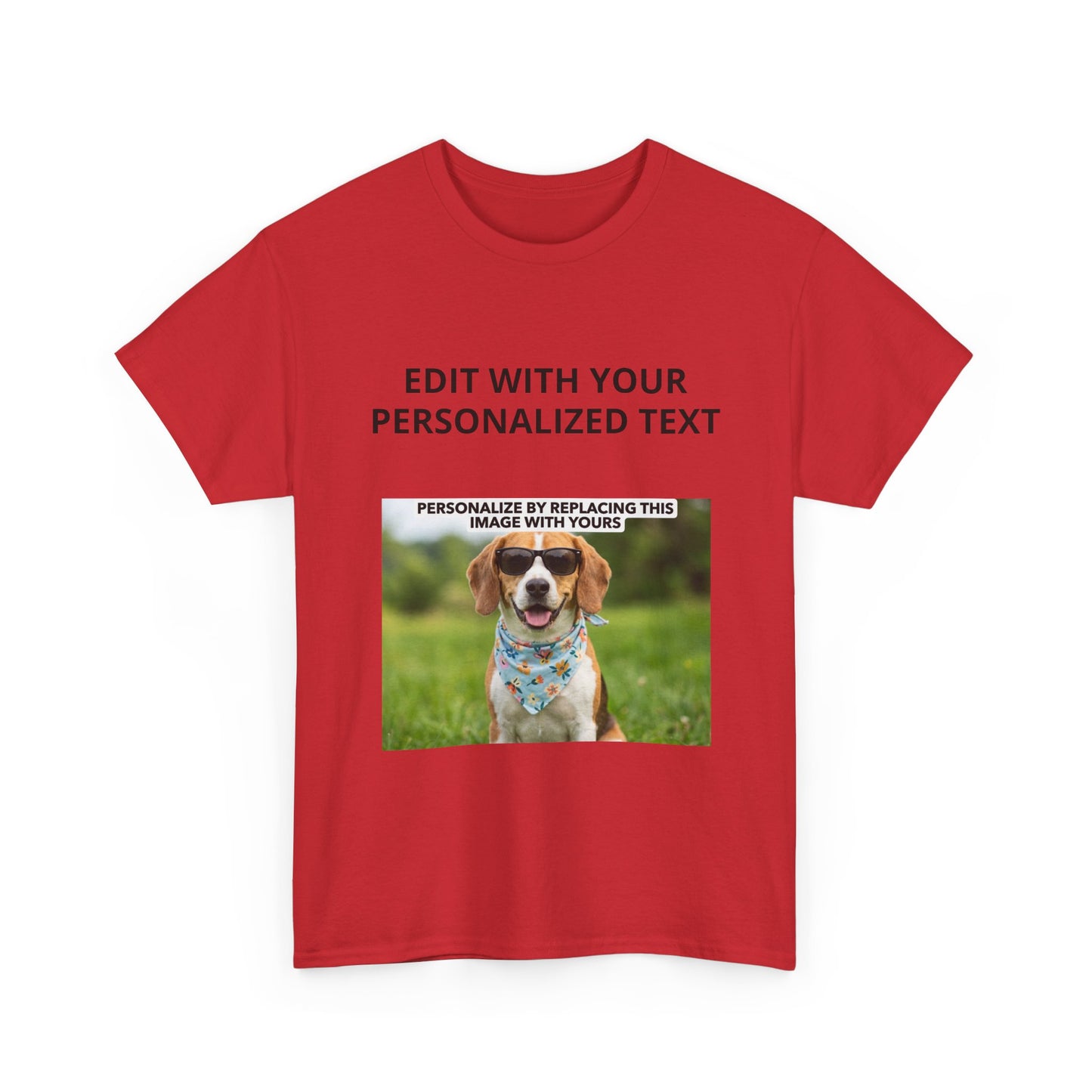 Fully Customizable Multi-Photo T-Shirt – Personalized Text & Image 2-Zone Tee