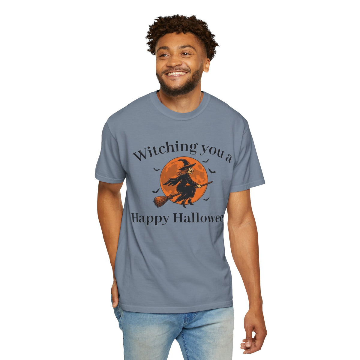 Halloween Witch T-Shirt — "Witching You a Happy Halloween" Graphic Tee
