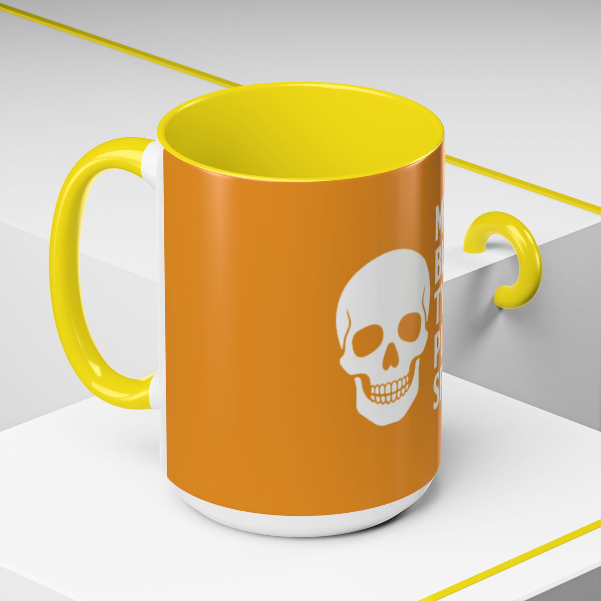 Pumpkin Spice Skull Coffee Mug — “My Blood Type Is Pumpkin Spice” Accent Mug