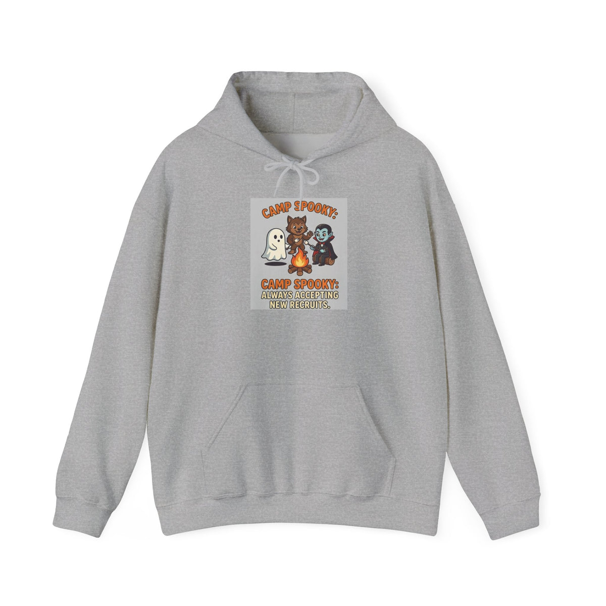 Halloween Camp Ghost Hoodie — "Camp Spooky" Cute Ghosts & Bonfire Sweatshirt