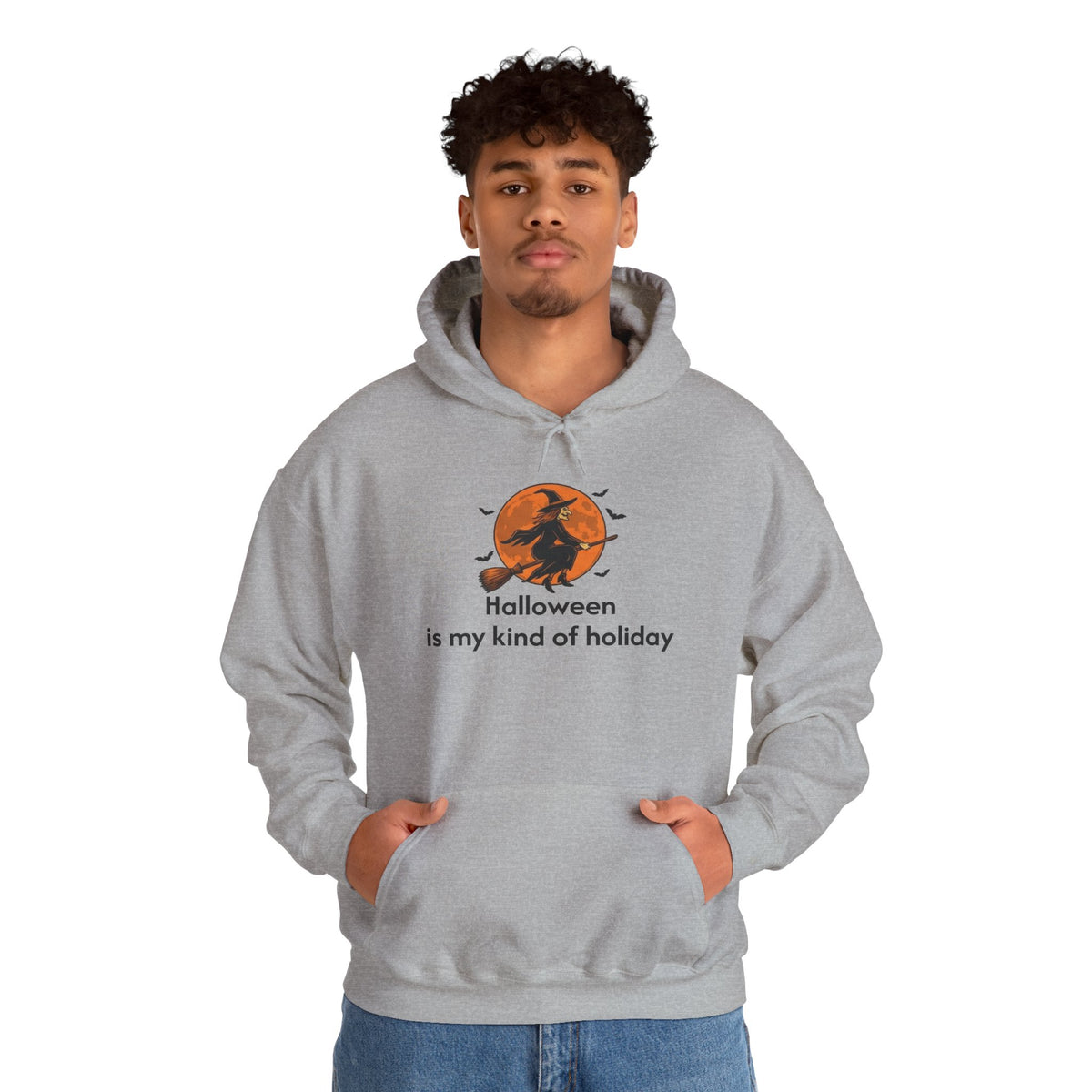 Halloween Hoodie — "Halloween is my kind of holiday" Witch Moon Sweatshirt