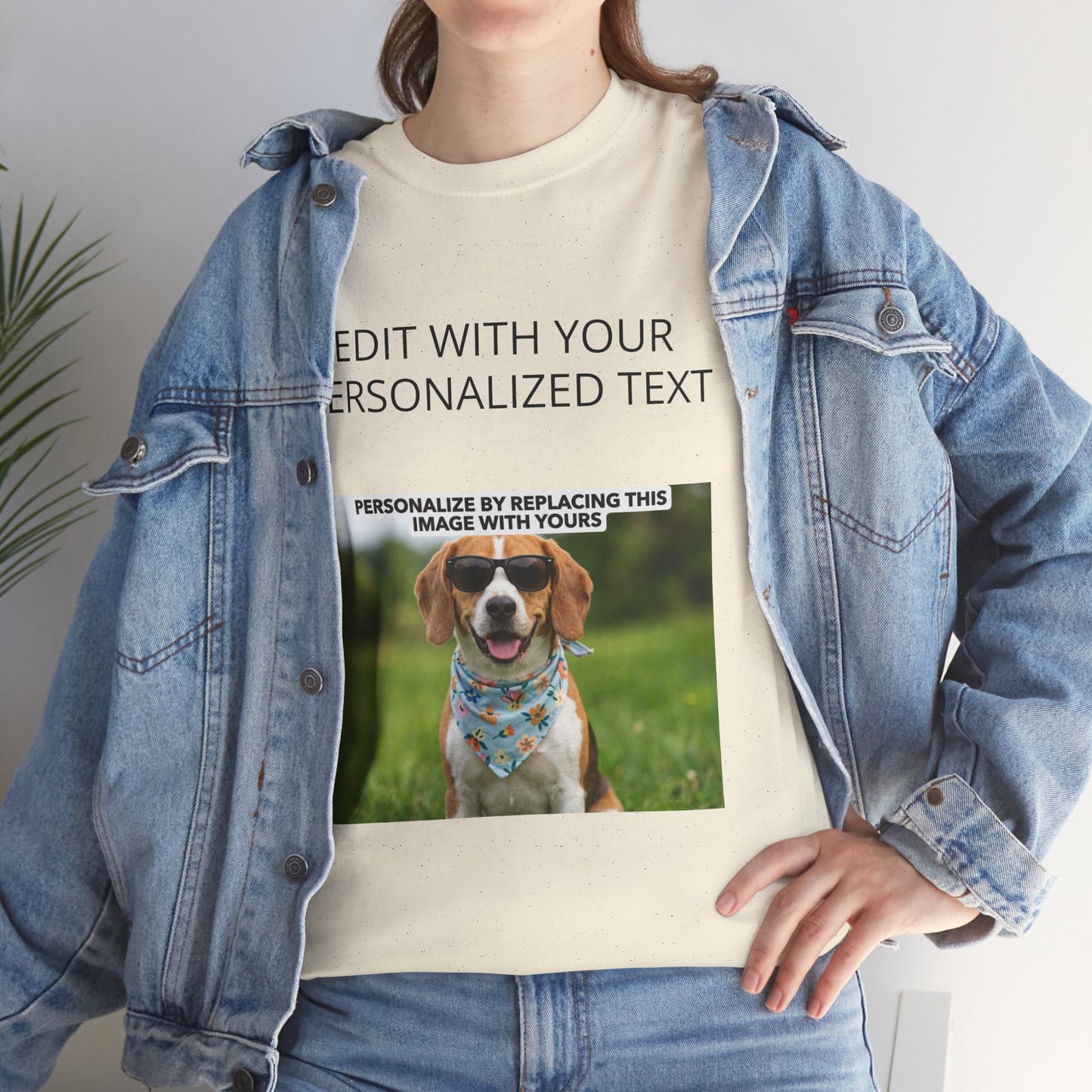 Fully Customizable Multi-Photo T-Shirt – Personalized Text & Image 5-Zone Tee