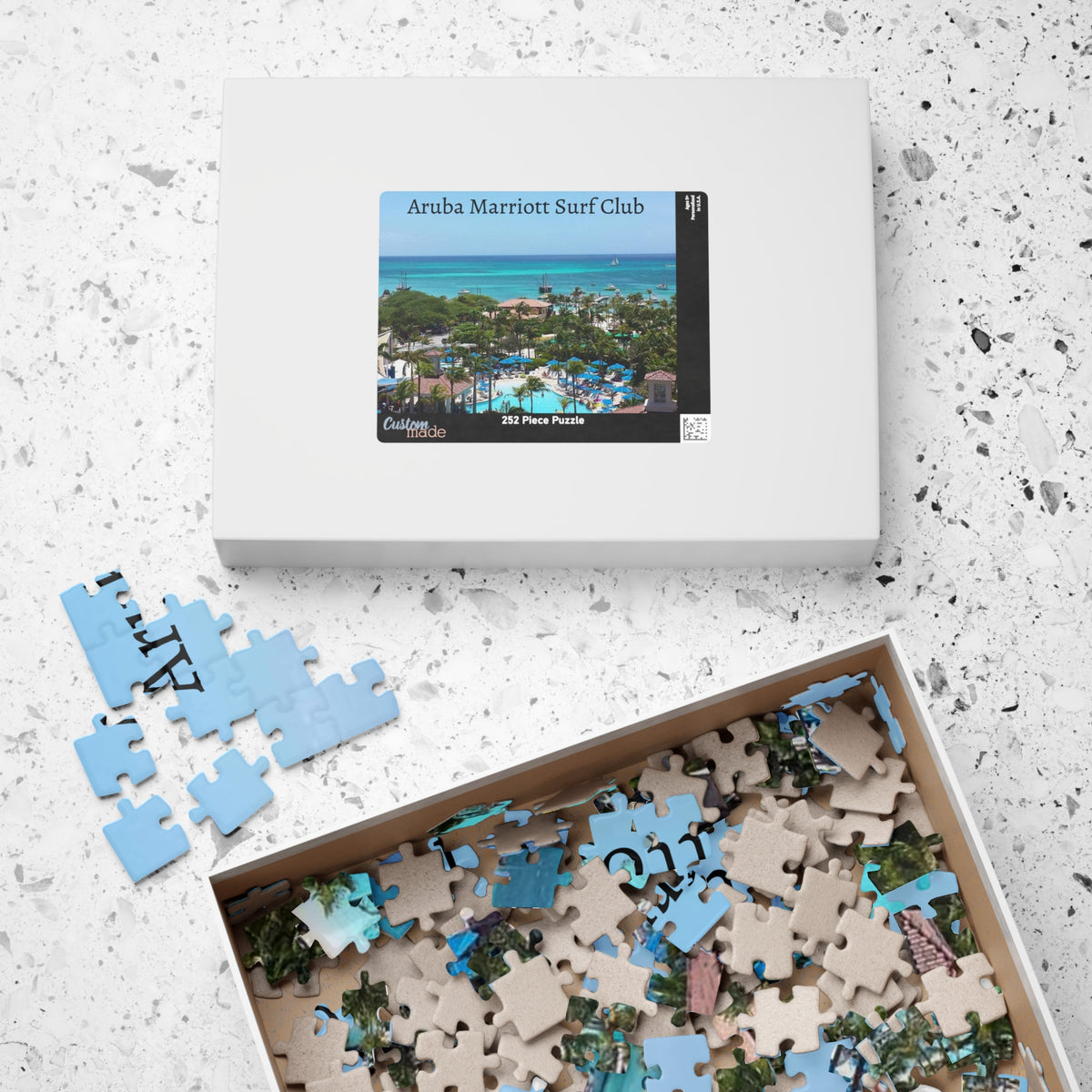 Aruba Marriott Surf Club Photo Puzzle — Tropical Resort Jigsaw (Multiple Piece Counts)