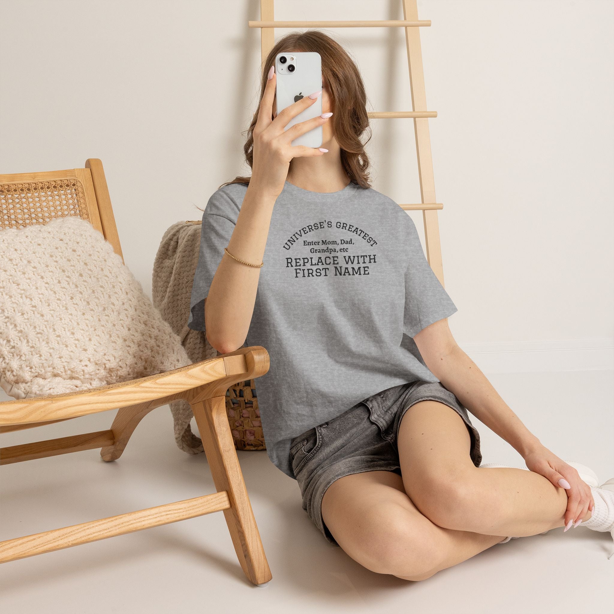 Universe's Greatest Mom, Dad, or More Personalized and Embroidered T-Shirt
