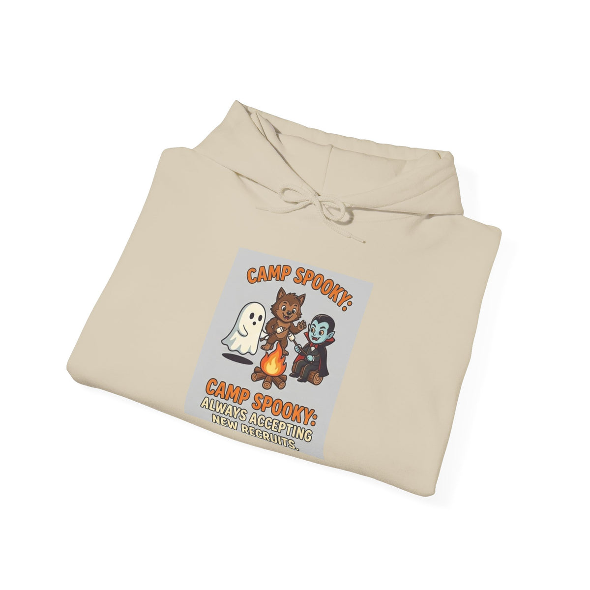 Halloween Camp Ghost Hoodie — "Camp Spooky" Cute Ghosts & Bonfire Sweatshirt
