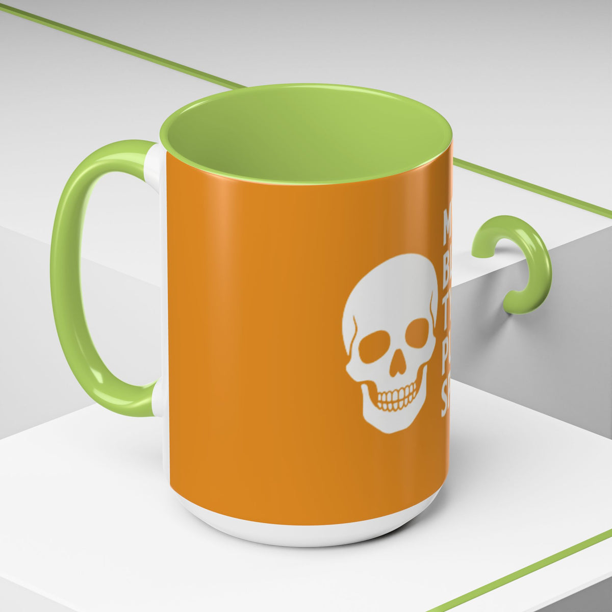 Pumpkin Spice Skull Coffee Mug — “My Blood Type Is Pumpkin Spice” Accent Mug