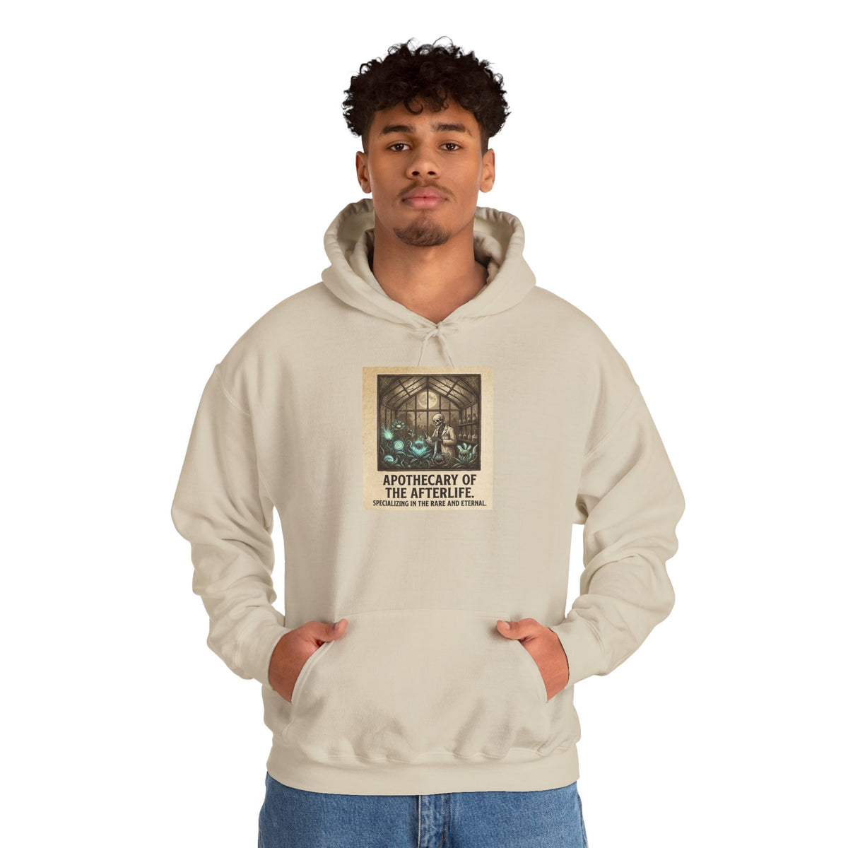 Apothecary of the Afterlife Hoodie – Gothic Vintage Potion Shop Sweatshirt