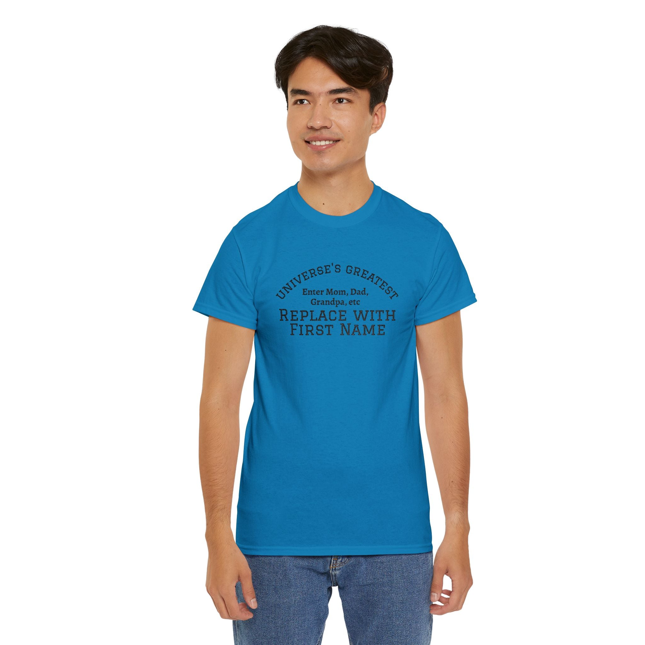Universe's Greatest Mom, Dad, or More Personalized and Embroidered T-Shirt
