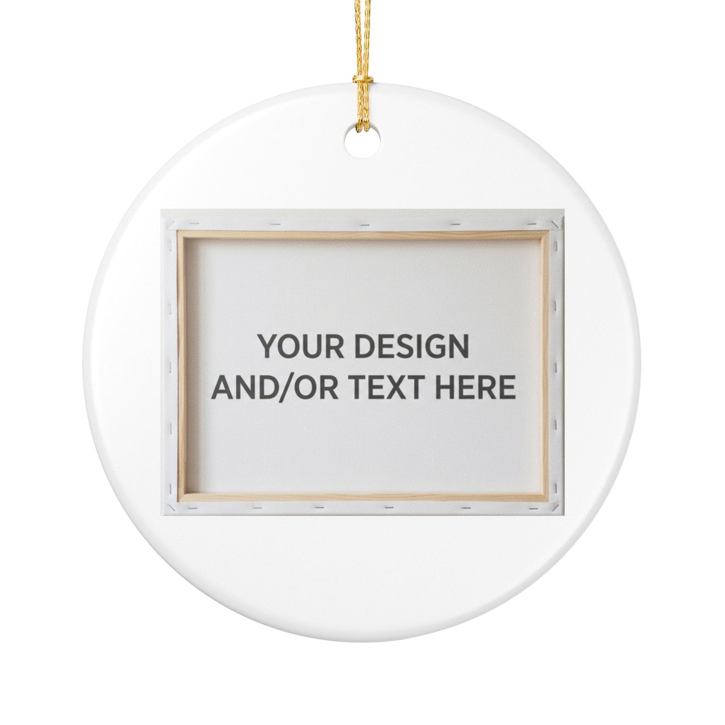 Design Your Way!  Custom Ceramic Ornament - Personalized Photo & Text Holiday Decoration
