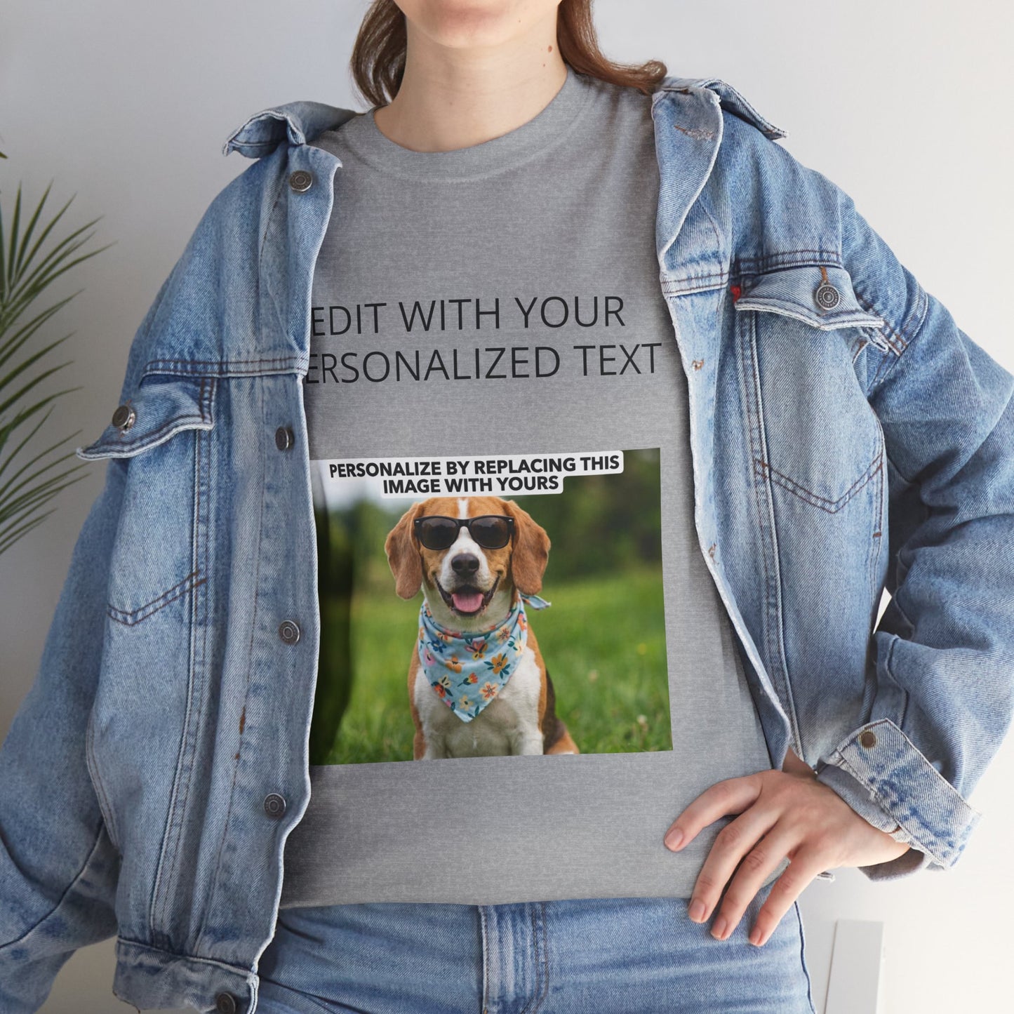 Fully Customizable Multi-Photo T-Shirt – Personalized Text & Image 5-Zone Tee