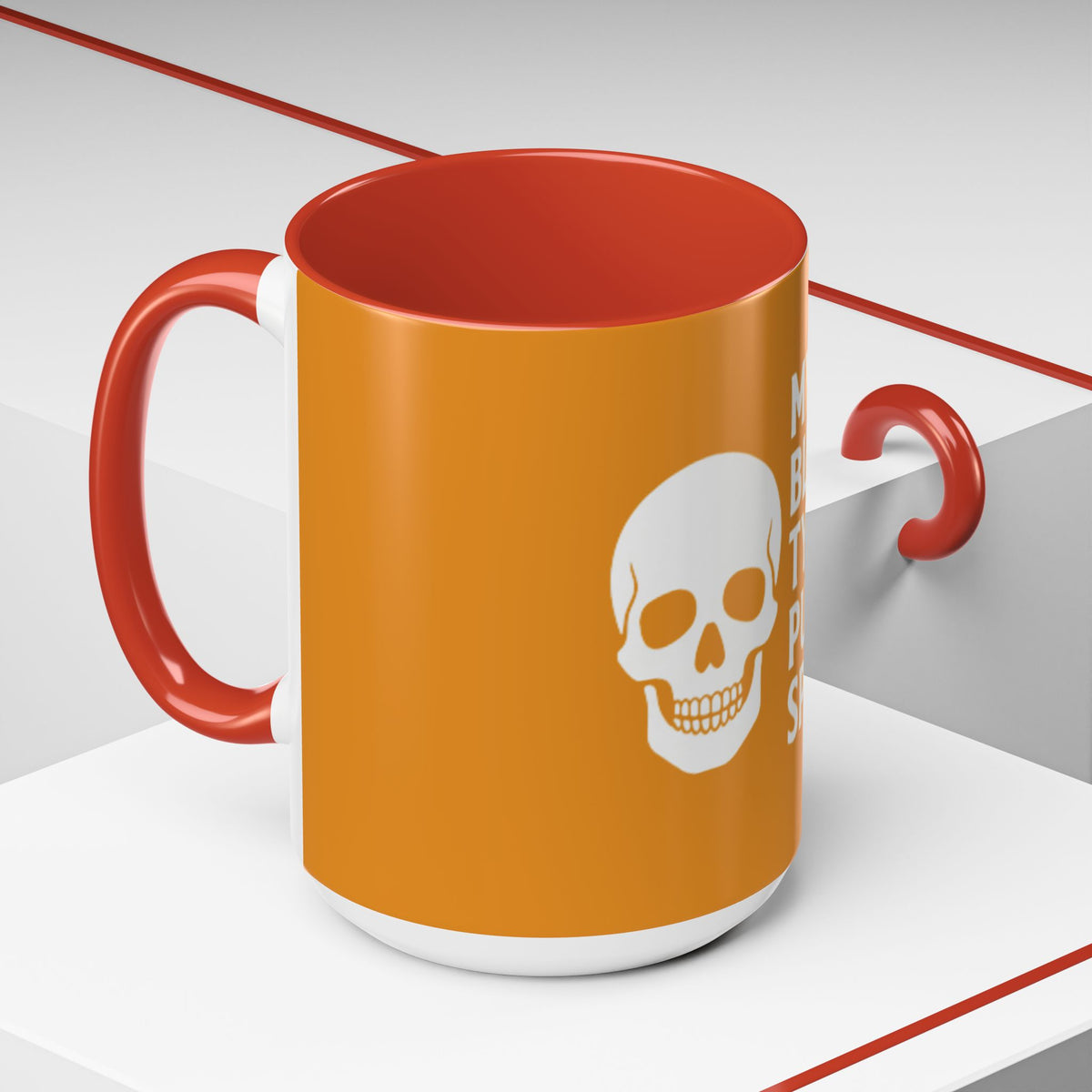 Pumpkin Spice Skull Coffee Mug — “My Blood Type Is Pumpkin Spice” Accent Mug