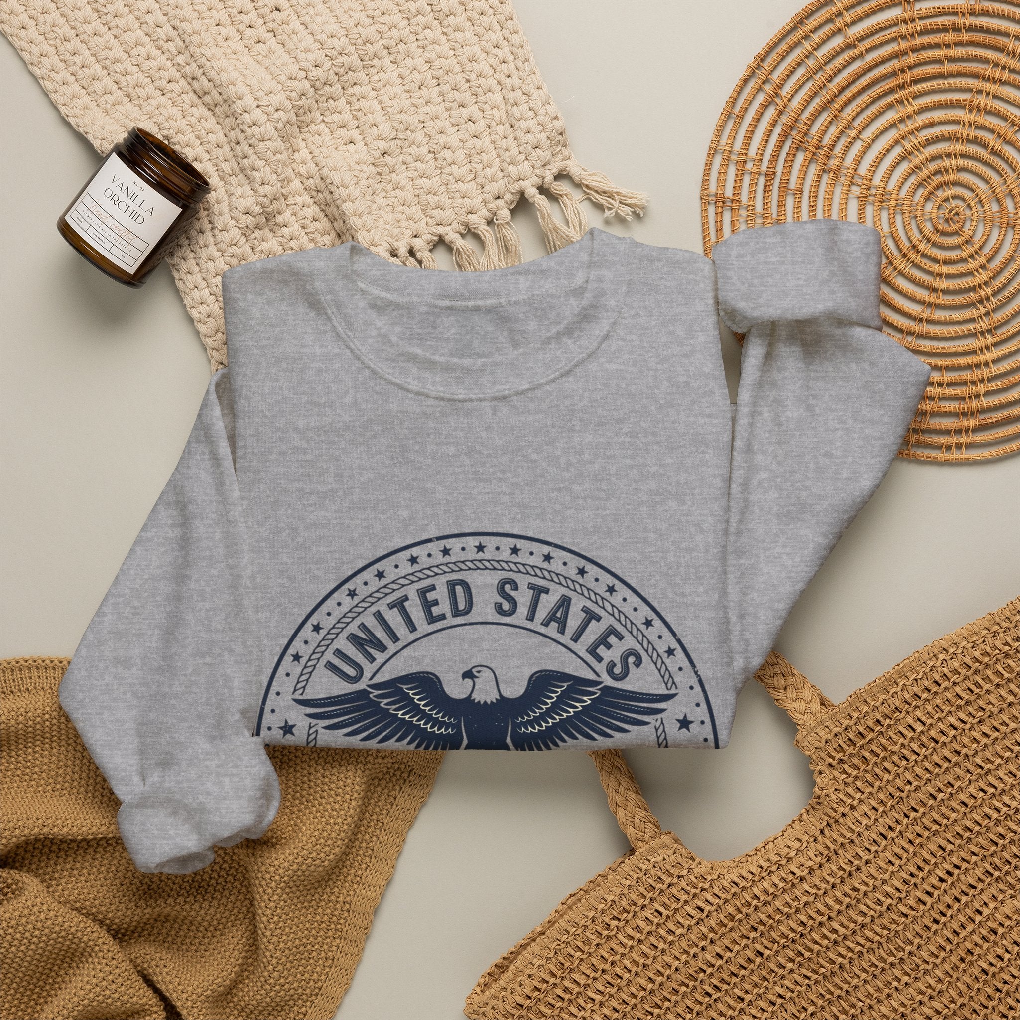 USA 250th Birthday Eagle Crest Crewneck Sweatshirt – United States 1776–2026 Design