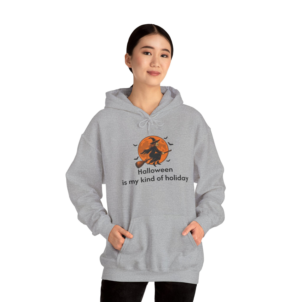 Halloween Hoodie — "Halloween is my kind of holiday" Witch Moon Sweatshirt