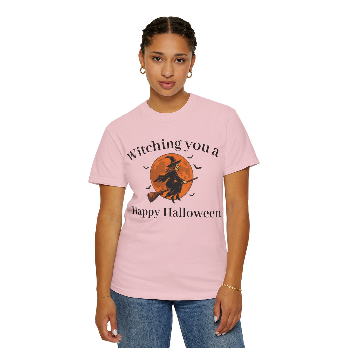 Halloween Witch T-Shirt — "Witching You a Happy Halloween" Graphic Tee