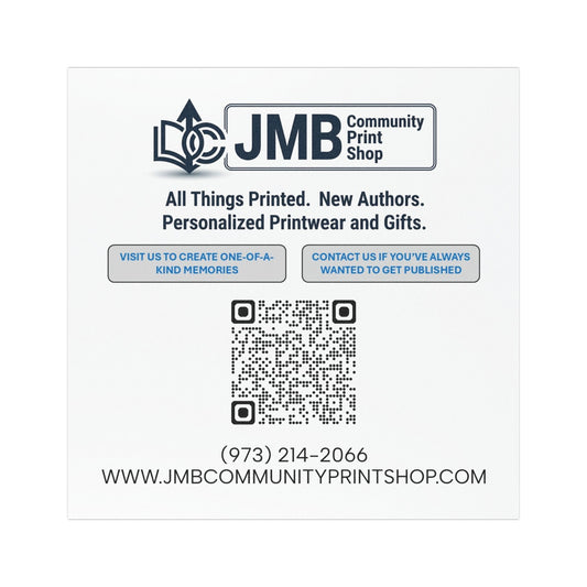 JMB Community Print Shop QR Car Magnet — Promotional Business Logo Magnet
