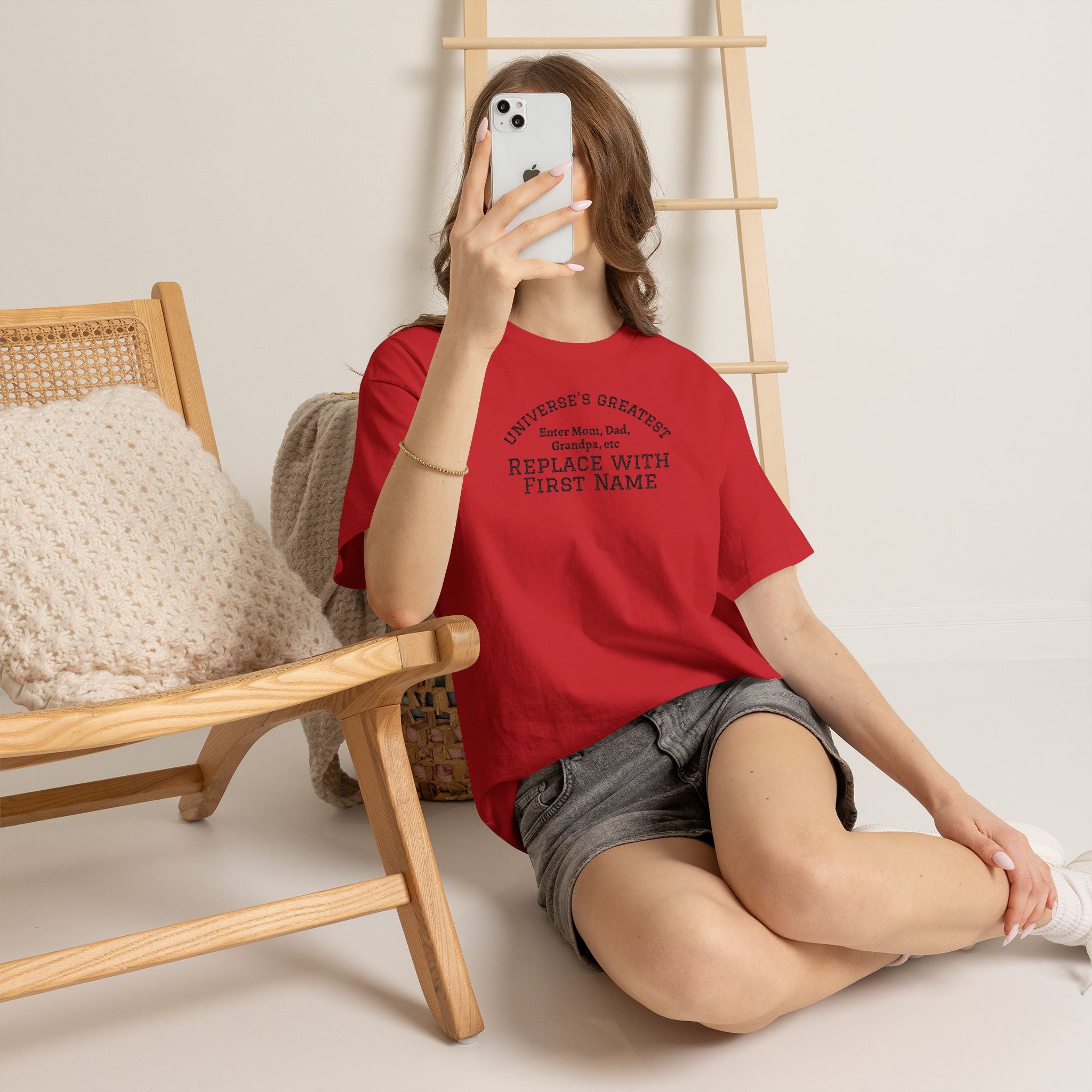 Universe's Greatest Mom, Dad, or More Personalized and Embroidered T-Shirt