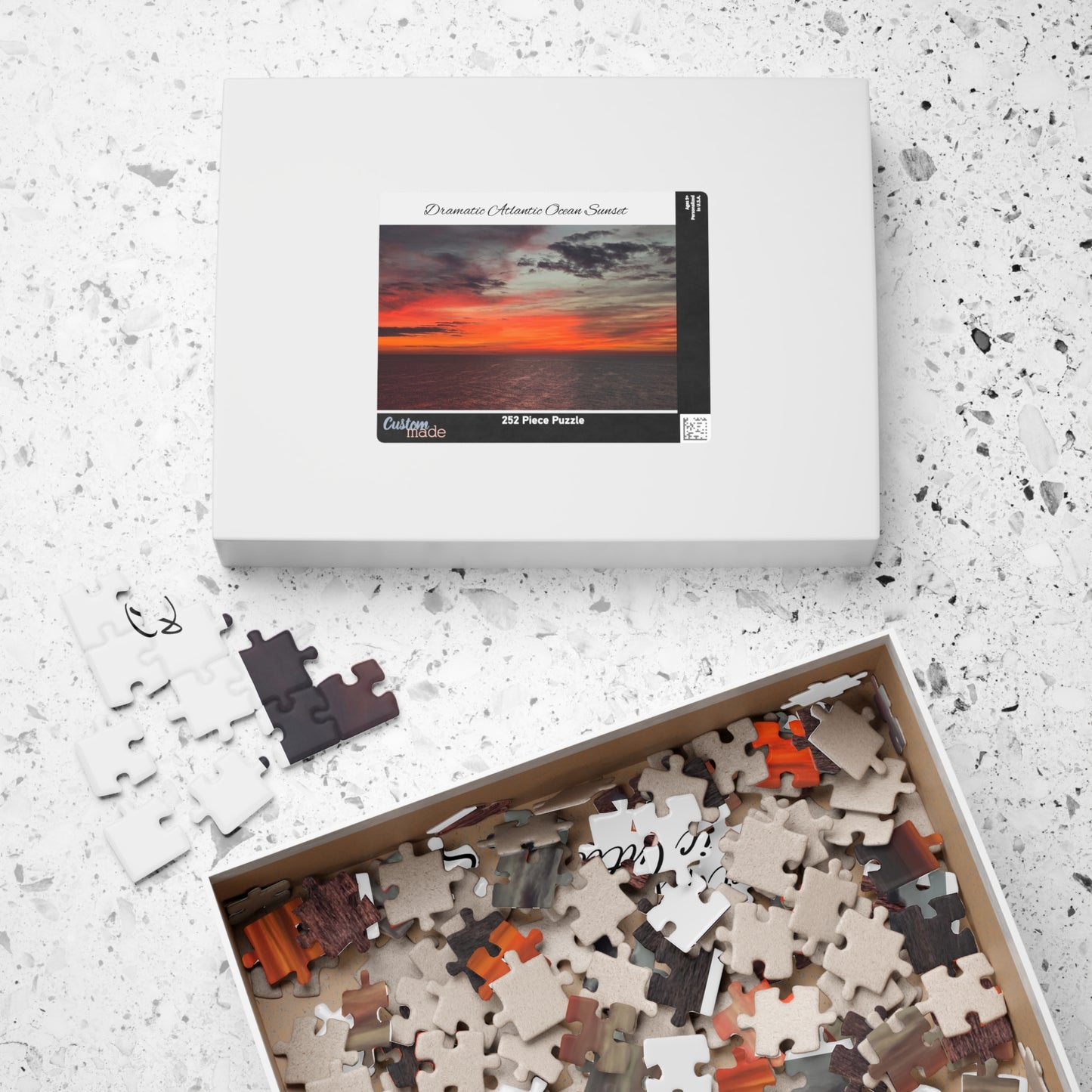 Atlantic Ocean Sunset Jigsaw Puzzle — Dramatic Seascape 110/252/520/1014-Piece