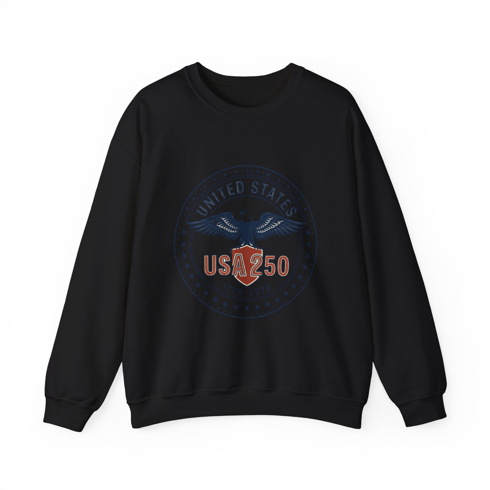 USA 250th Birthday Eagle Crest Crewneck Sweatshirt – United States 1776–2026 Design