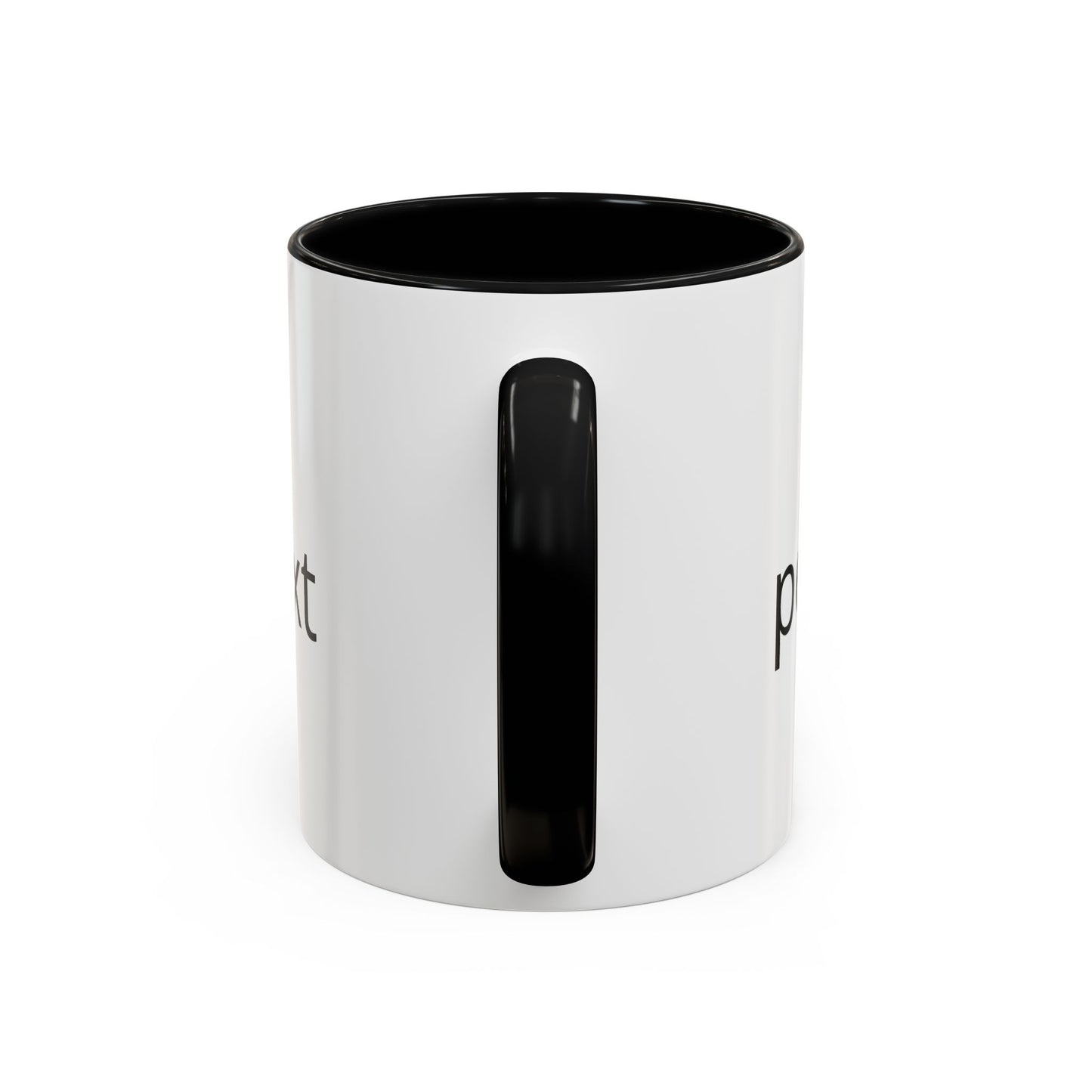 Personalized Accent Coffee Mug — Custom Text Black-Trim 11/15oz