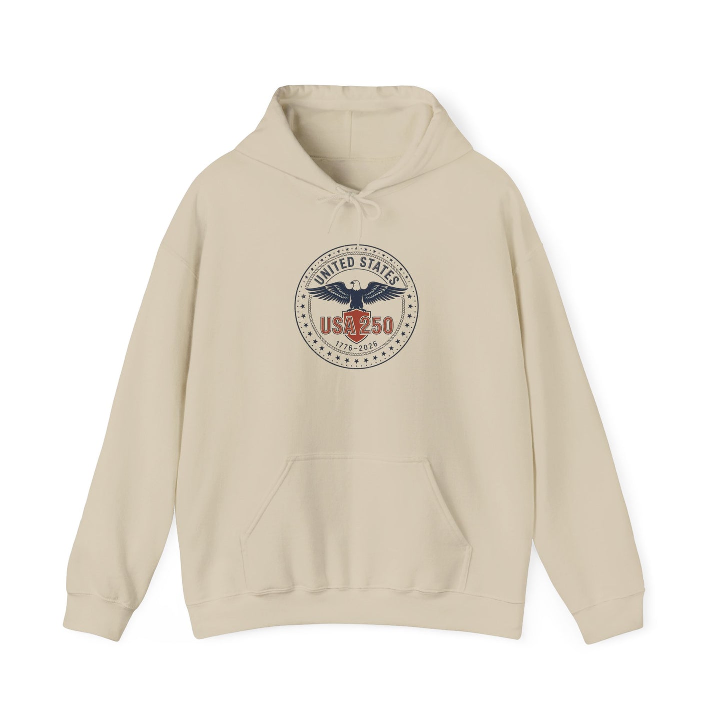 USA 250th Anniversary Hoodie | 250 Years Patriotic Emblem, Independence Celebration