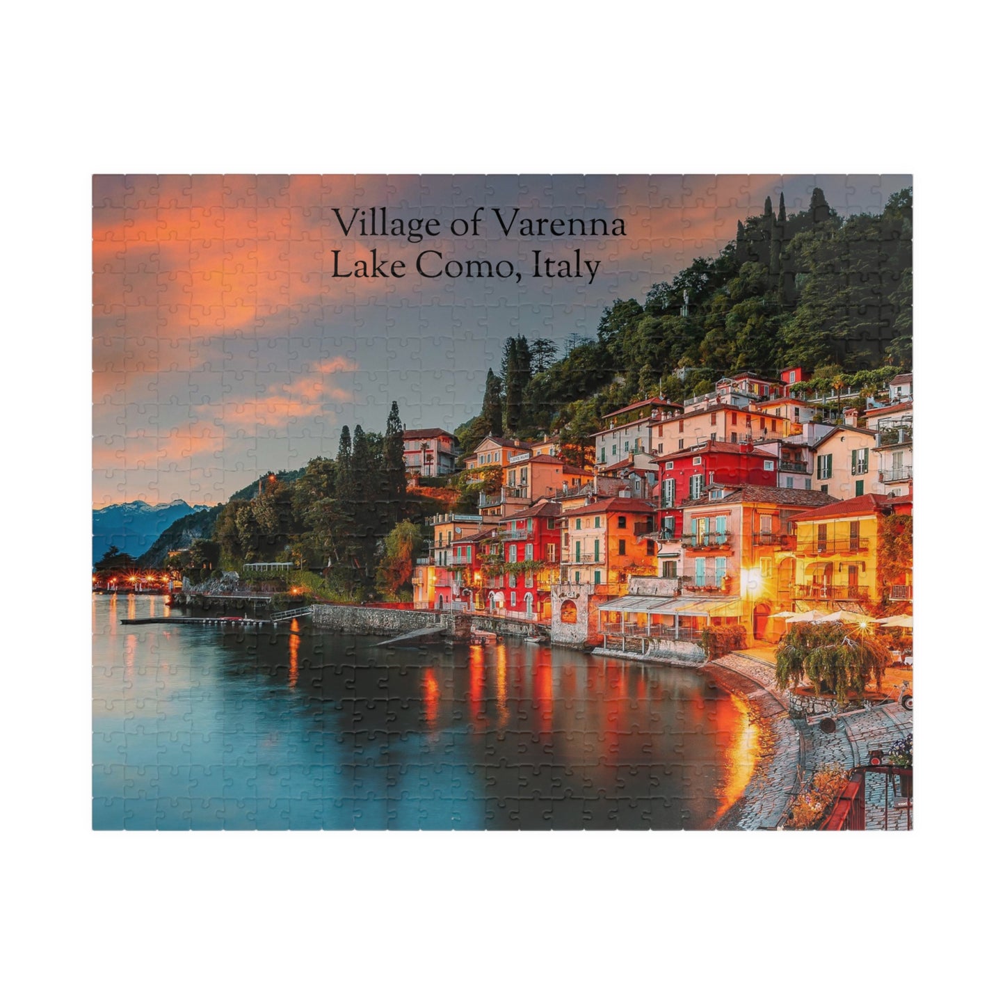 Lake Como Varenna Sunset Jigsaw Puzzle – Scenic Italy 252/520/1014-Piece