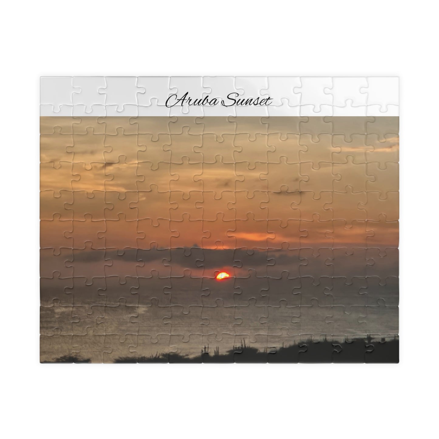 Aruba Sunset Over Ocean Puzzle — Scenic Beach Sunset Jigsaw (110–1014 pcs)