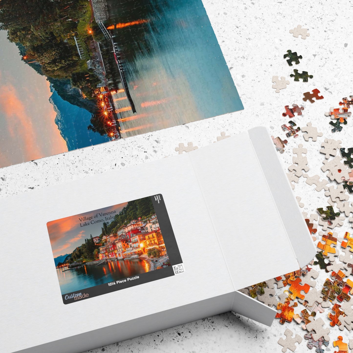 Lake Como Varenna Sunset Jigsaw Puzzle – Scenic Italy 252/520/1014-Piece