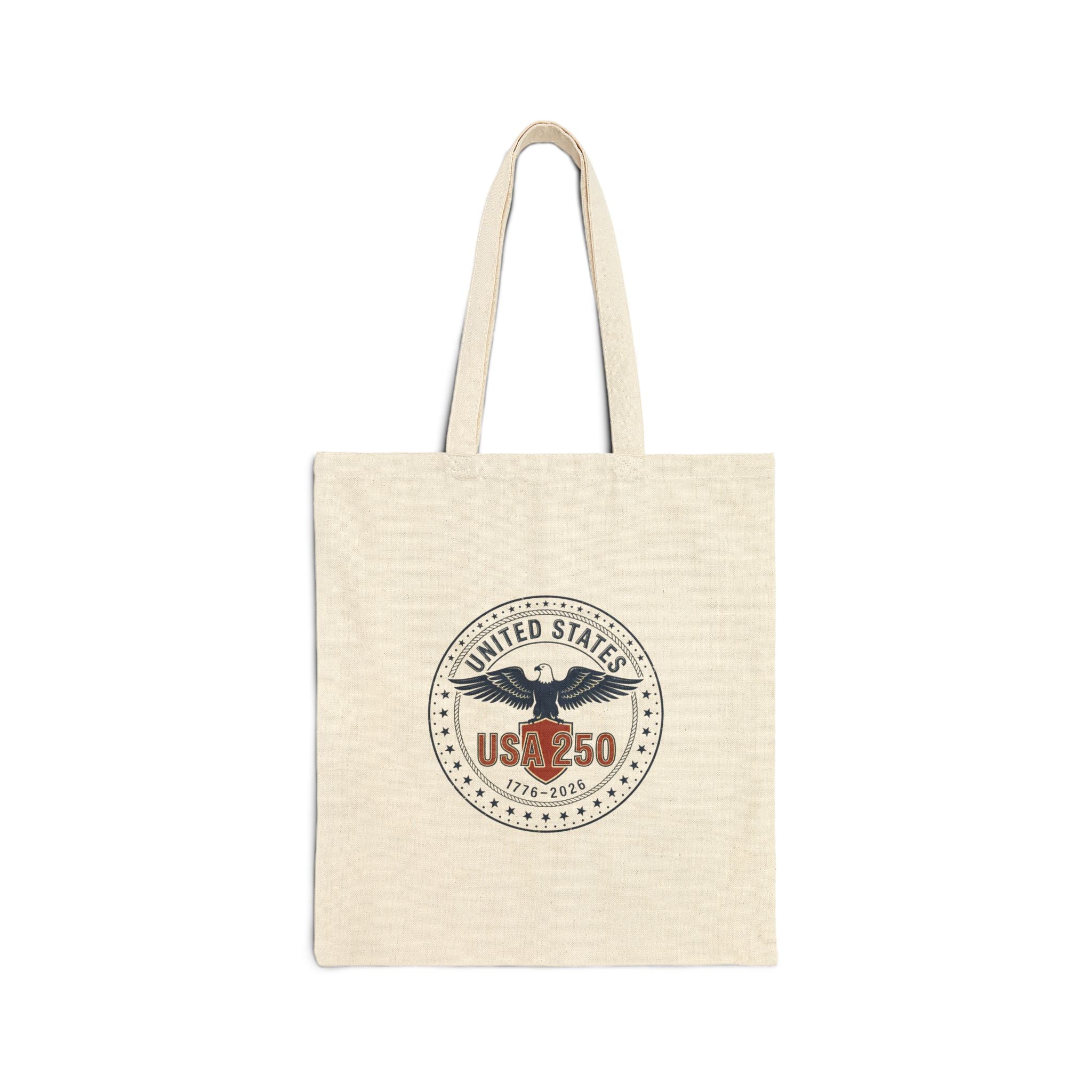USA 250 Eagle Seal Tote | 4th of July 250th Anniversary, Patriotic Canvas Tote