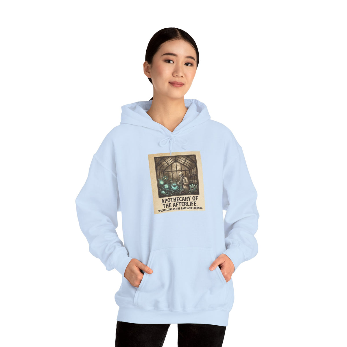 Apothecary of the Afterlife Hoodie – Gothic Vintage Potion Shop Sweatshirt