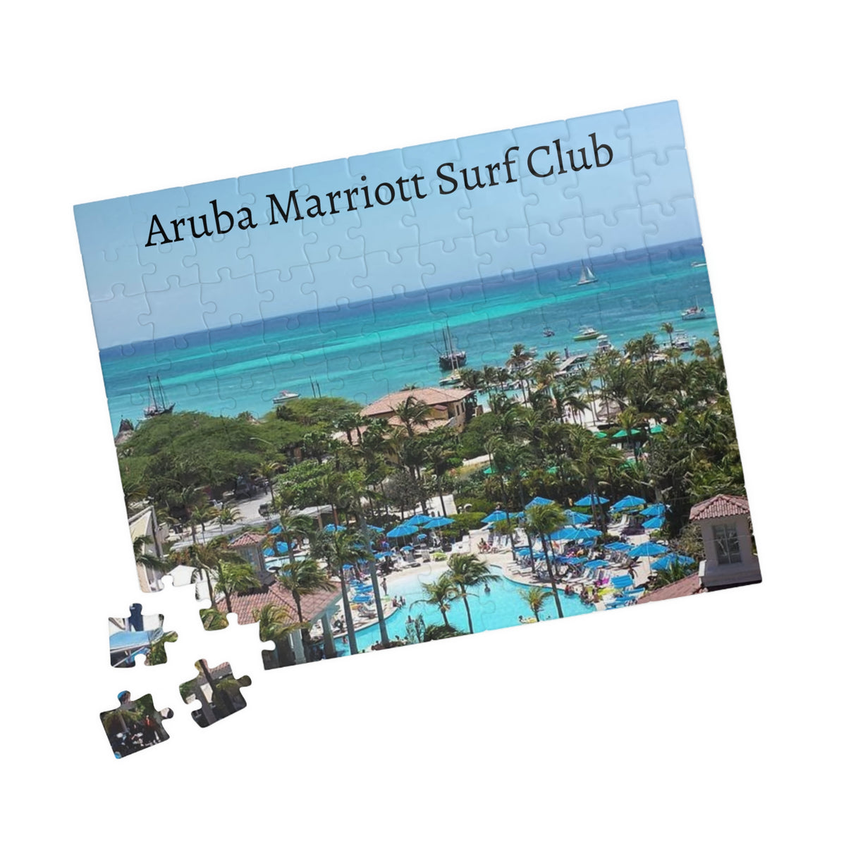 Aruba Marriott Surf Club Photo Puzzle — Tropical Resort Jigsaw (Multiple Piece Counts)
