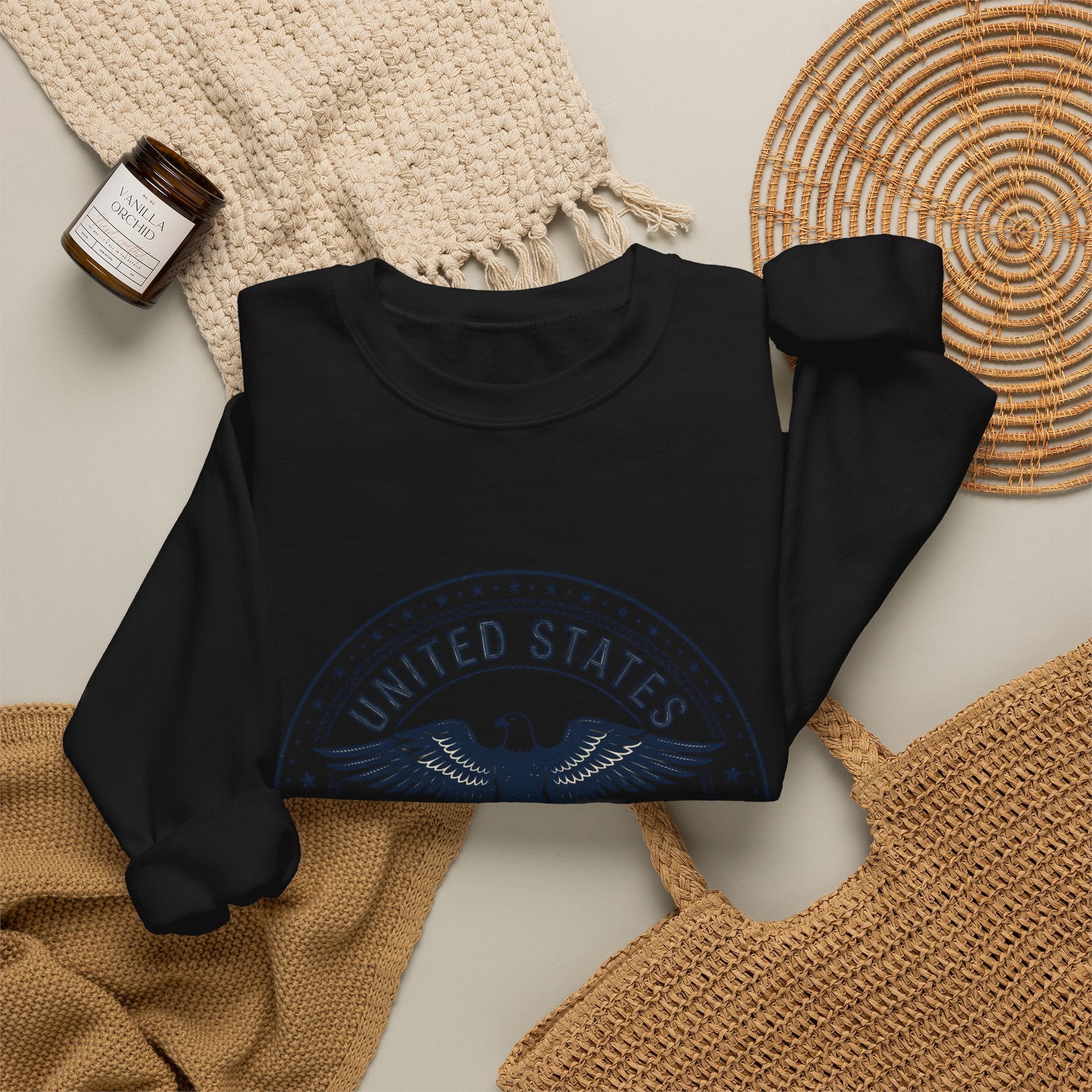 USA 250th Birthday Eagle Crest Crewneck Sweatshirt – United States 1776–2026 Design