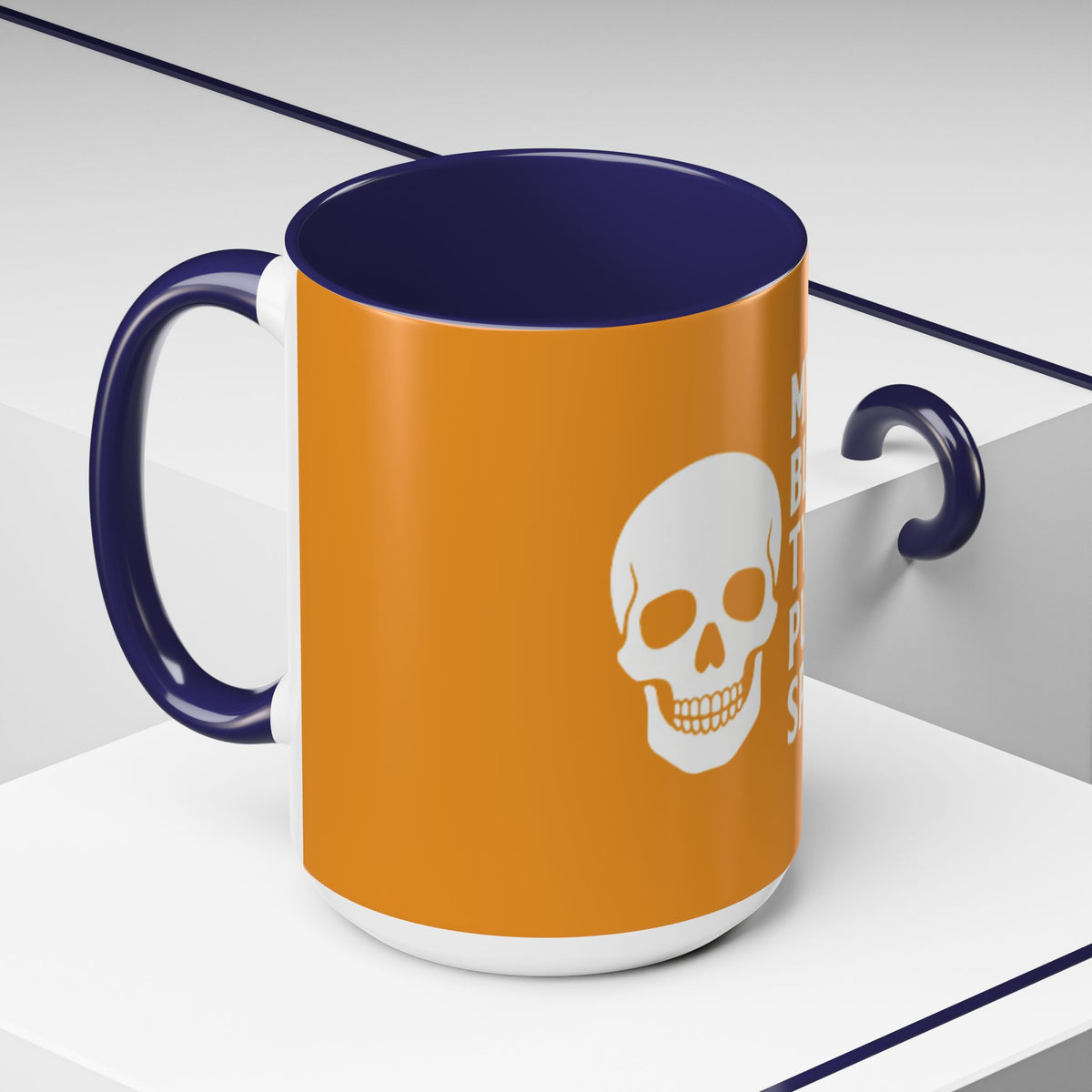 Pumpkin Spice Skull Coffee Mug — “My Blood Type Is Pumpkin Spice” Accent Mug