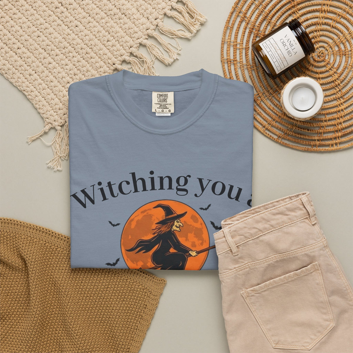 Halloween Witch T-Shirt — "Witching You a Happy Halloween" Graphic Tee