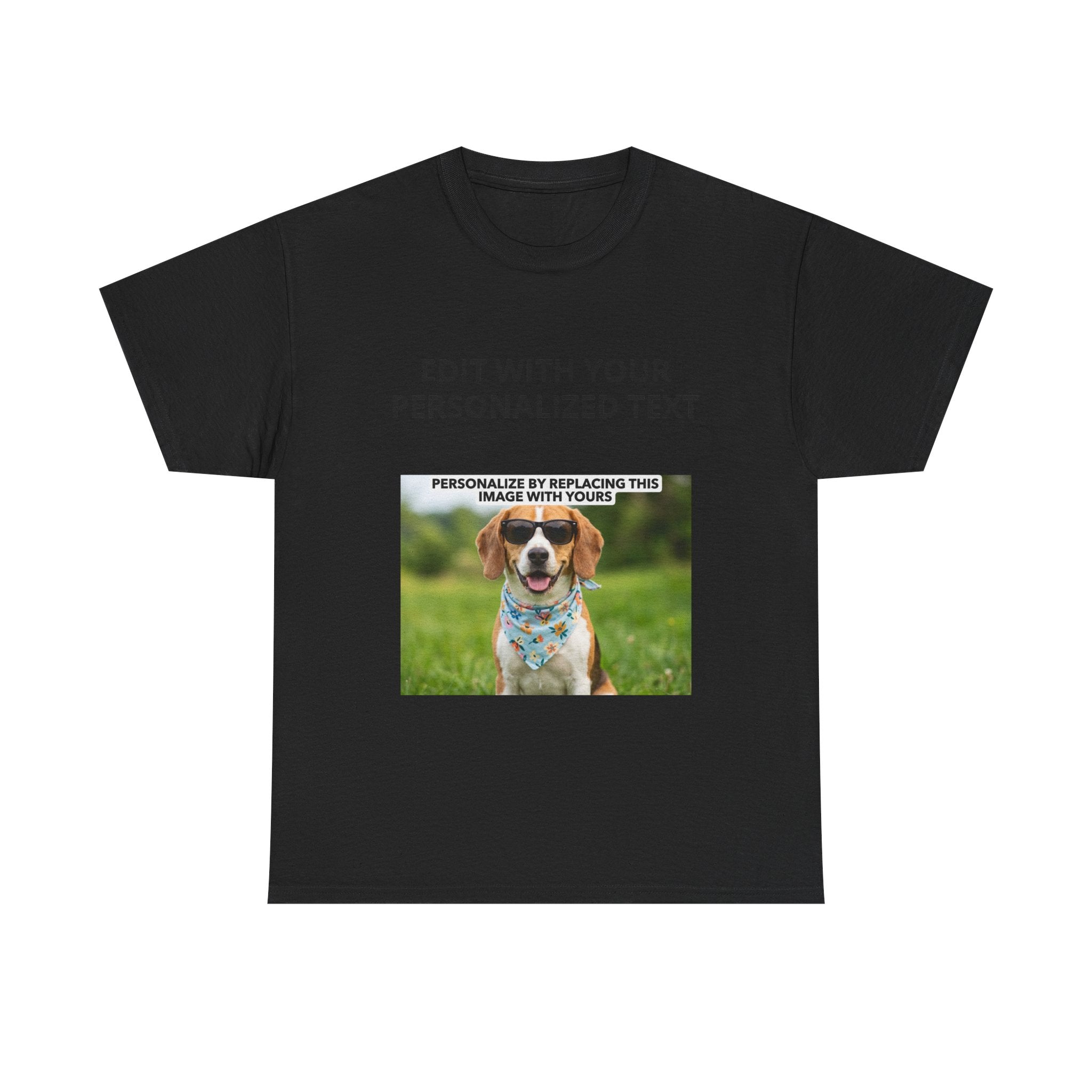 Fully Customizable Multi-Photo T-Shirt – Personalized Text & Image 3-Zone Tee