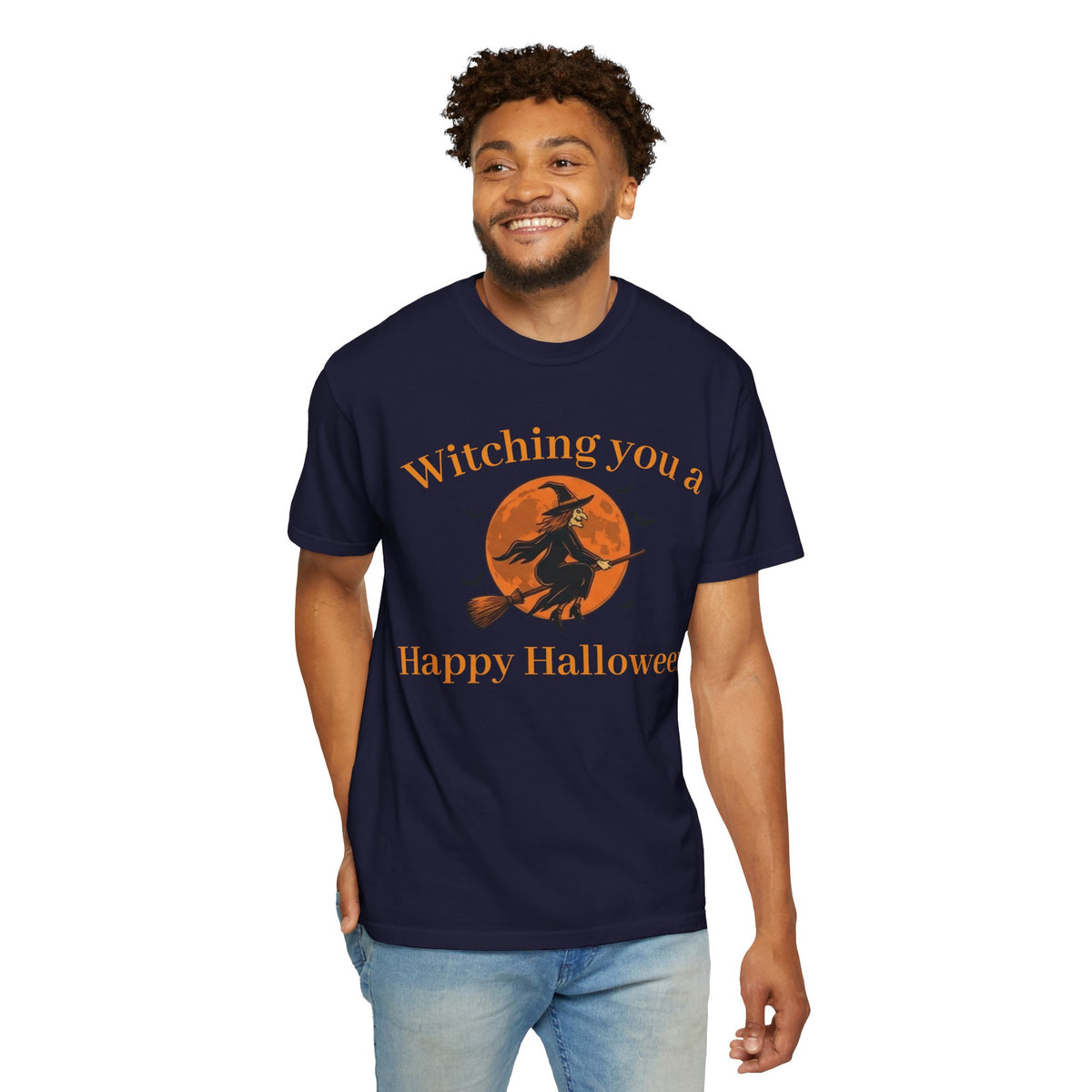 Halloween Witch T-Shirt — "Witching You a Happy Halloween" Graphic Tee
