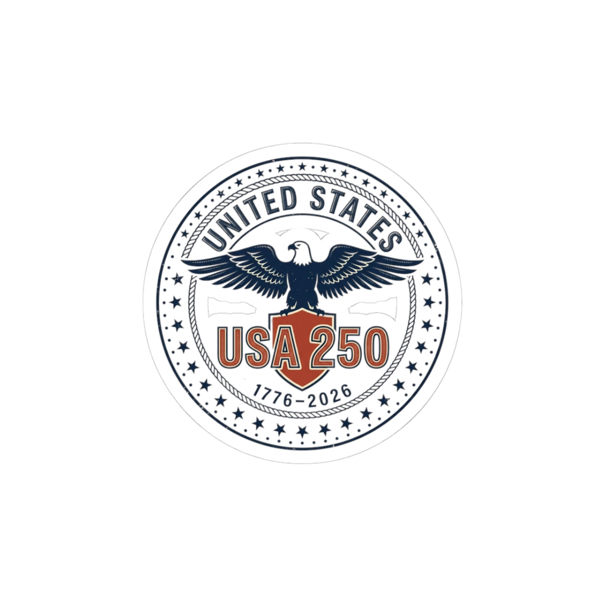 USA 250 Eagle Seal Kiss-Cut Sticker | 1776-2026 Patriotic Anniversary