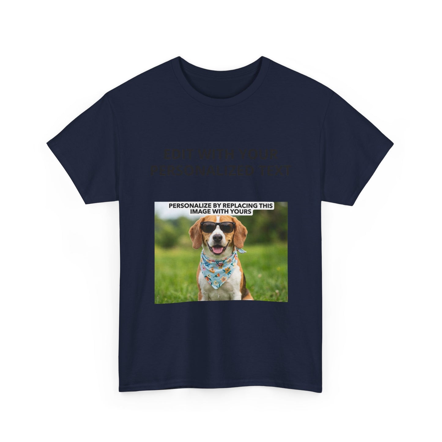 Fully Customizable Multi-Photo T-Shirt – Personalized Text & Image 2-Zone Tee