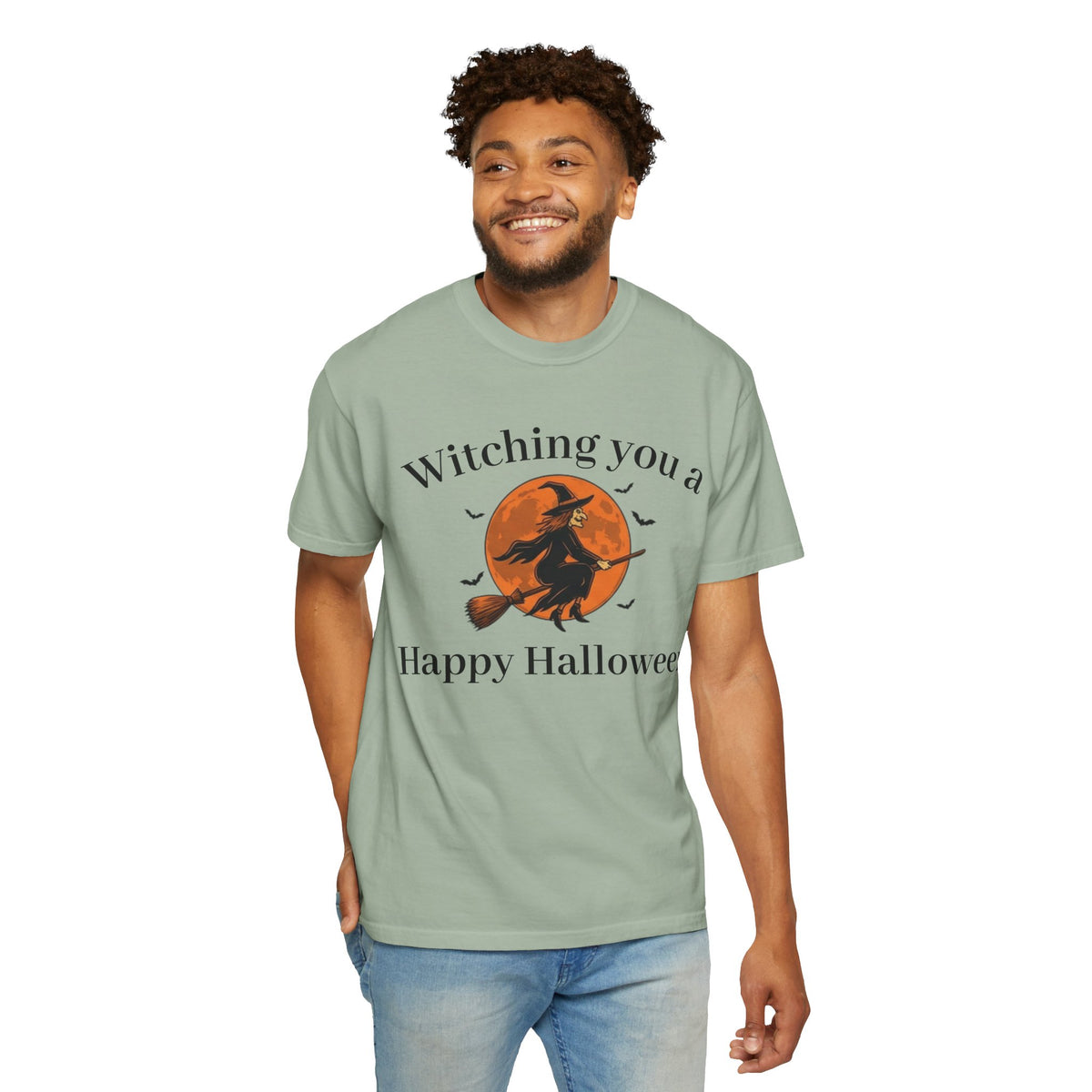 Halloween Witch T-Shirt — "Witching You a Happy Halloween" Graphic Tee