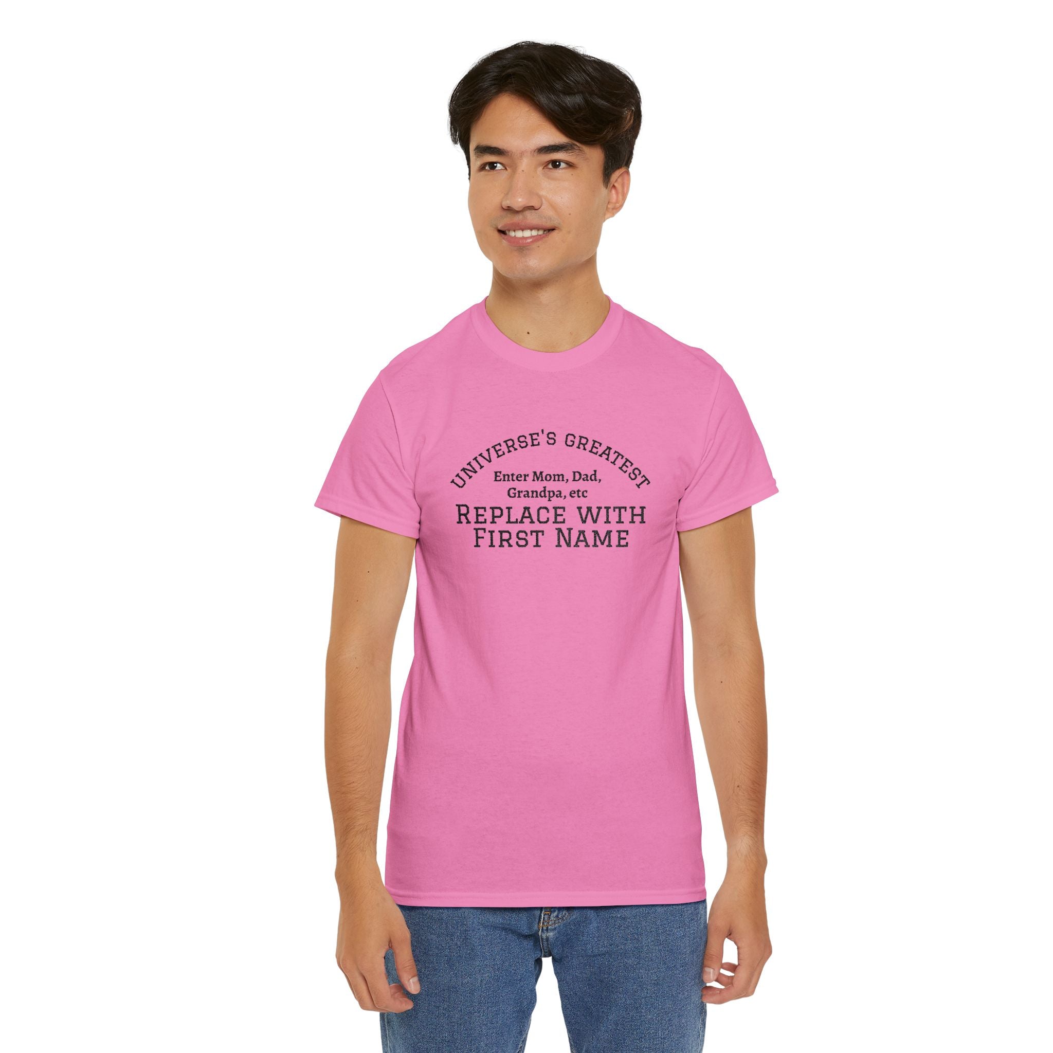 Universe's Greatest Mom, Dad, or More Personalized and Embroidered T-Shirt