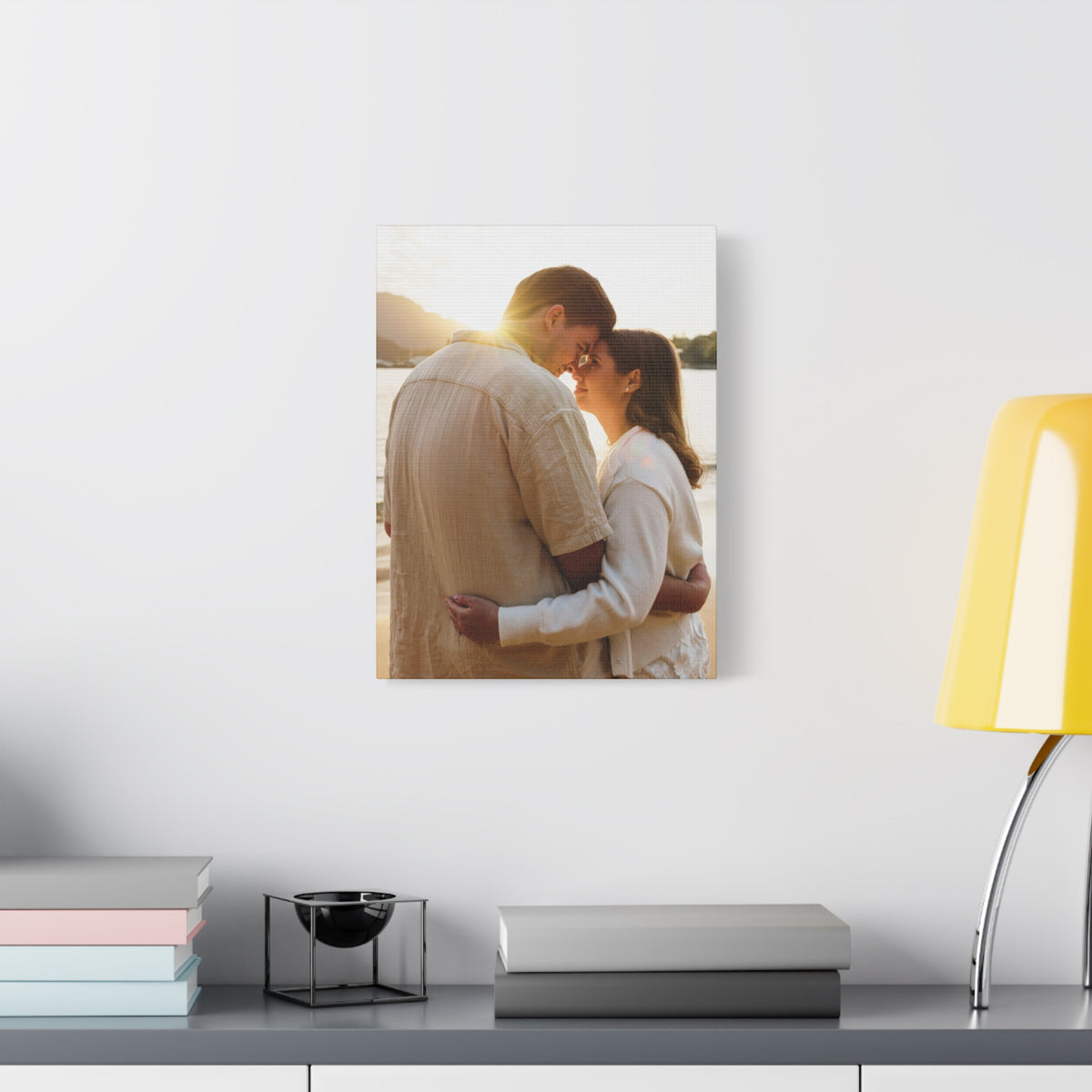 Custom Stretched Matte Canvas 12" x 16" Print — Romantic Couples Photo Wall Art