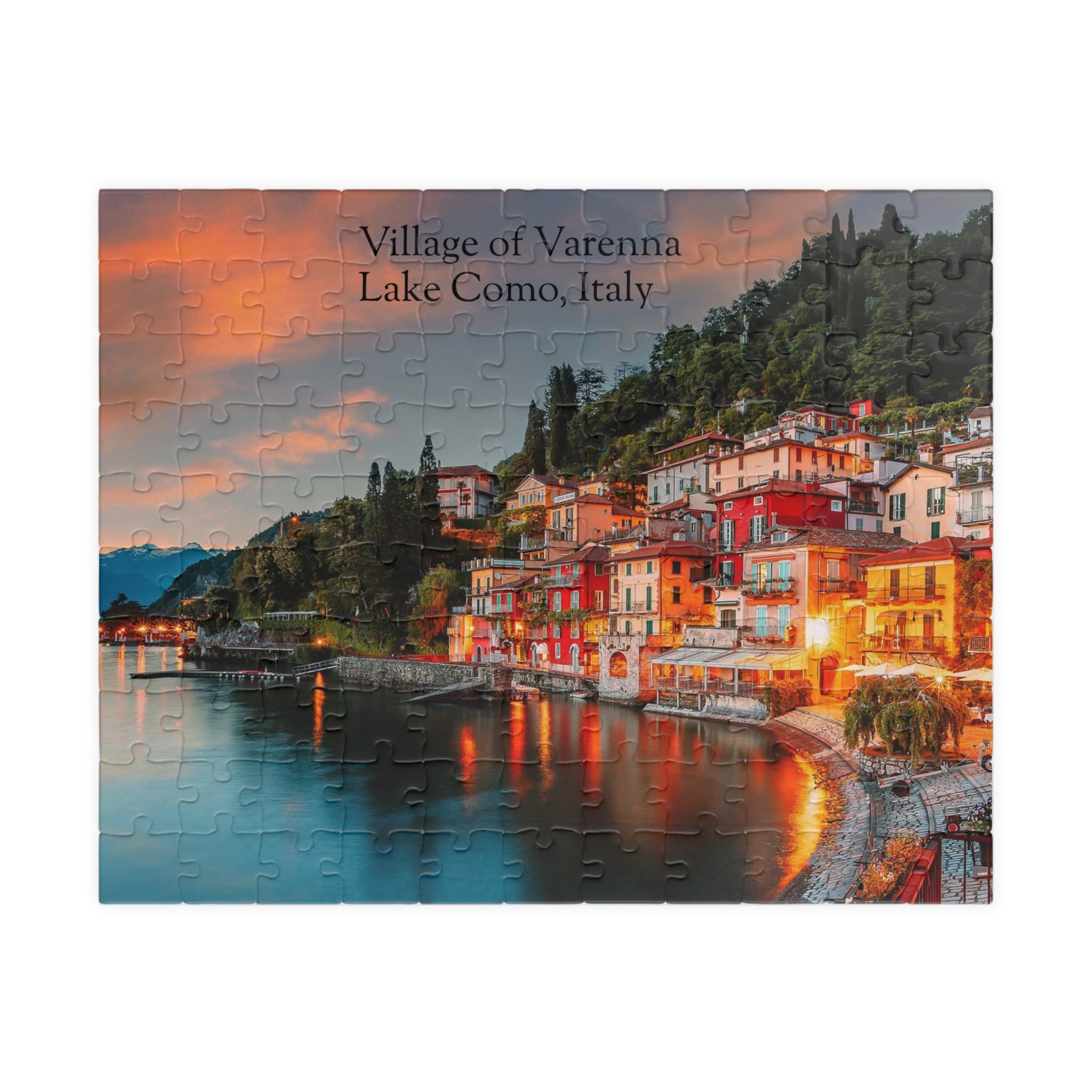 Lake Como Varenna Sunset Jigsaw Puzzle – Scenic Italy 110/252/520/1014-Piece
