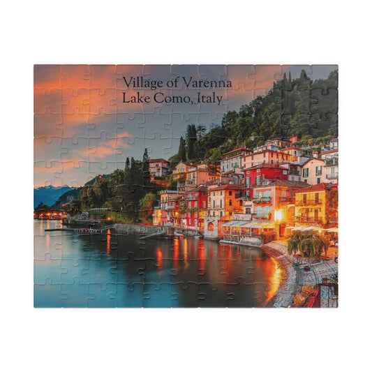 Lake Como Varenna Sunset Jigsaw Puzzle – Scenic Italy 252/520/1014-Piece
