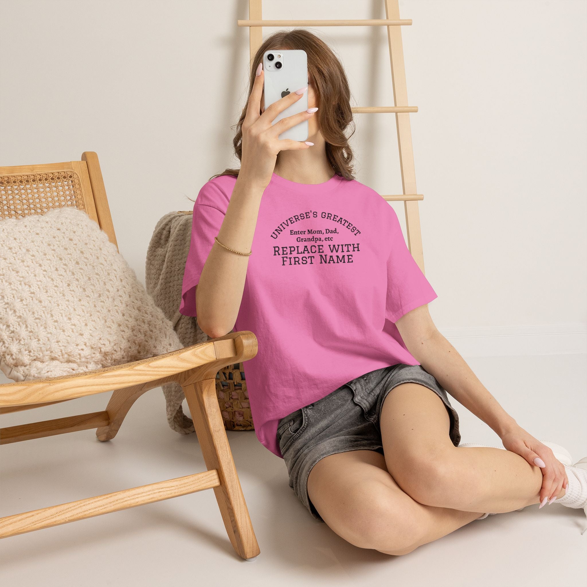 Universe's Greatest Mom, Dad, or More Personalized and Embroidered T-Shirt