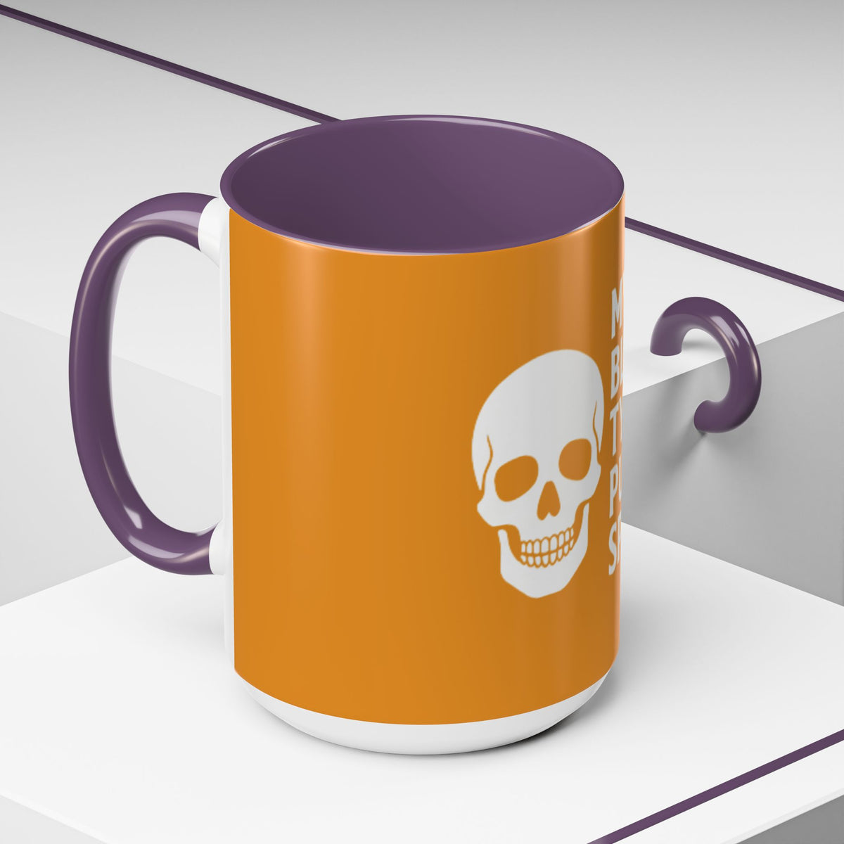 Pumpkin Spice Skull Coffee Mug — “My Blood Type Is Pumpkin Spice” Accent Mug