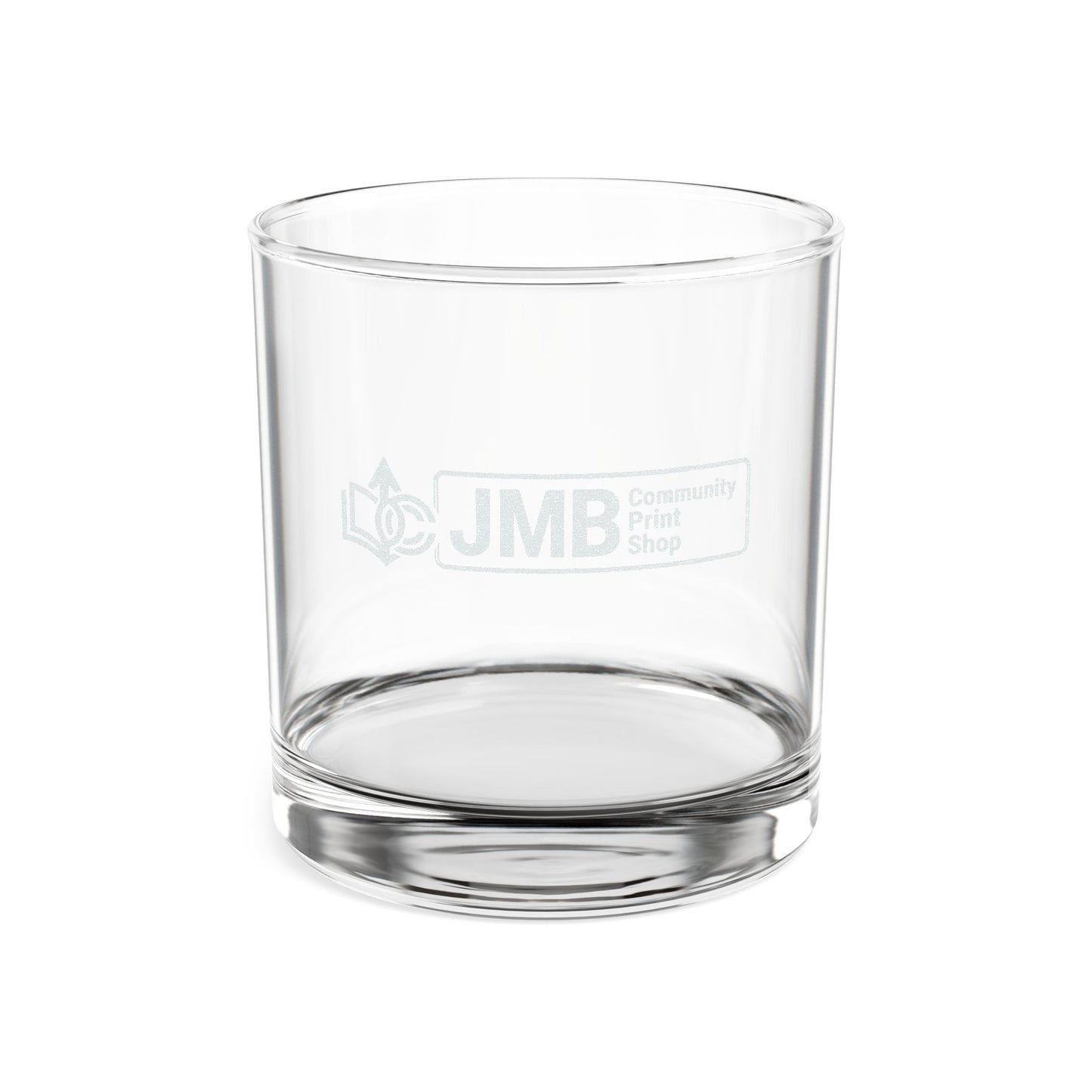 JMB Community Print Shop Engraved 10.5 oz Whiskey Glass — Personalized Rocks Tumbler