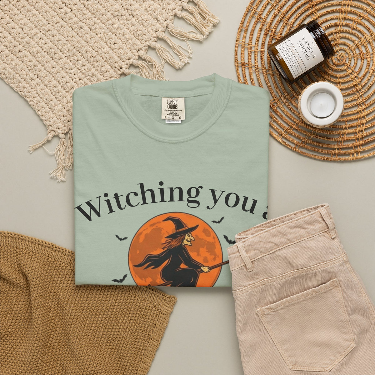 Halloween Witch T-Shirt — "Witching You a Happy Halloween" Graphic Tee
