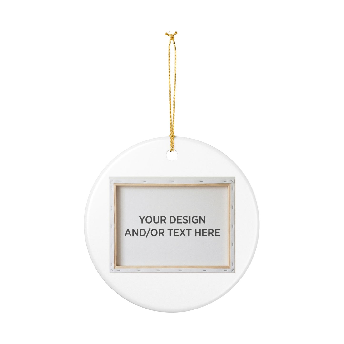 Design Your Way!  Custom Ceramic Ornament - Personalized Photo & Text Holiday Decoration