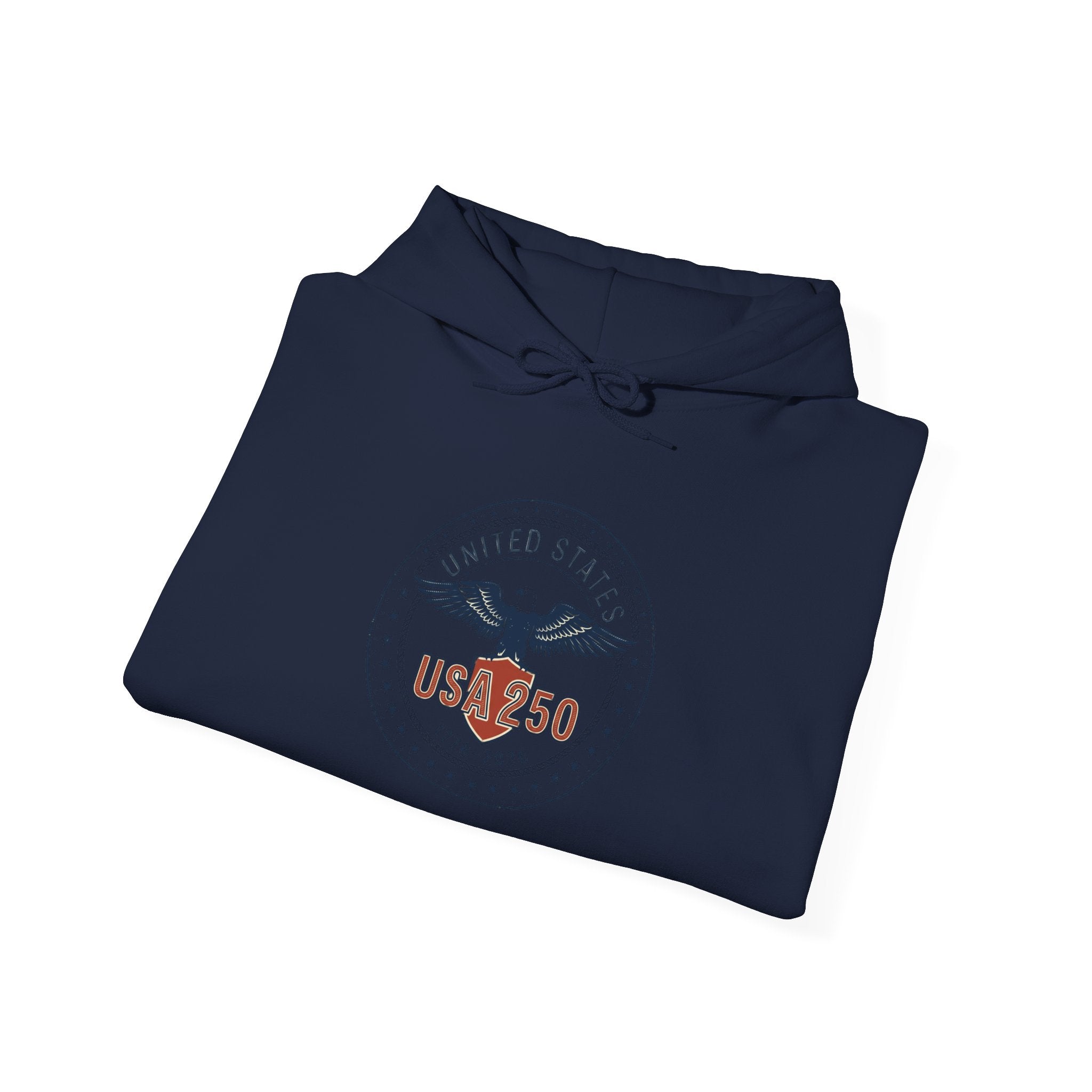 USA 250th Birthday Hoodie - 250 Years Patriotic Emblem, Independence Day Celebration